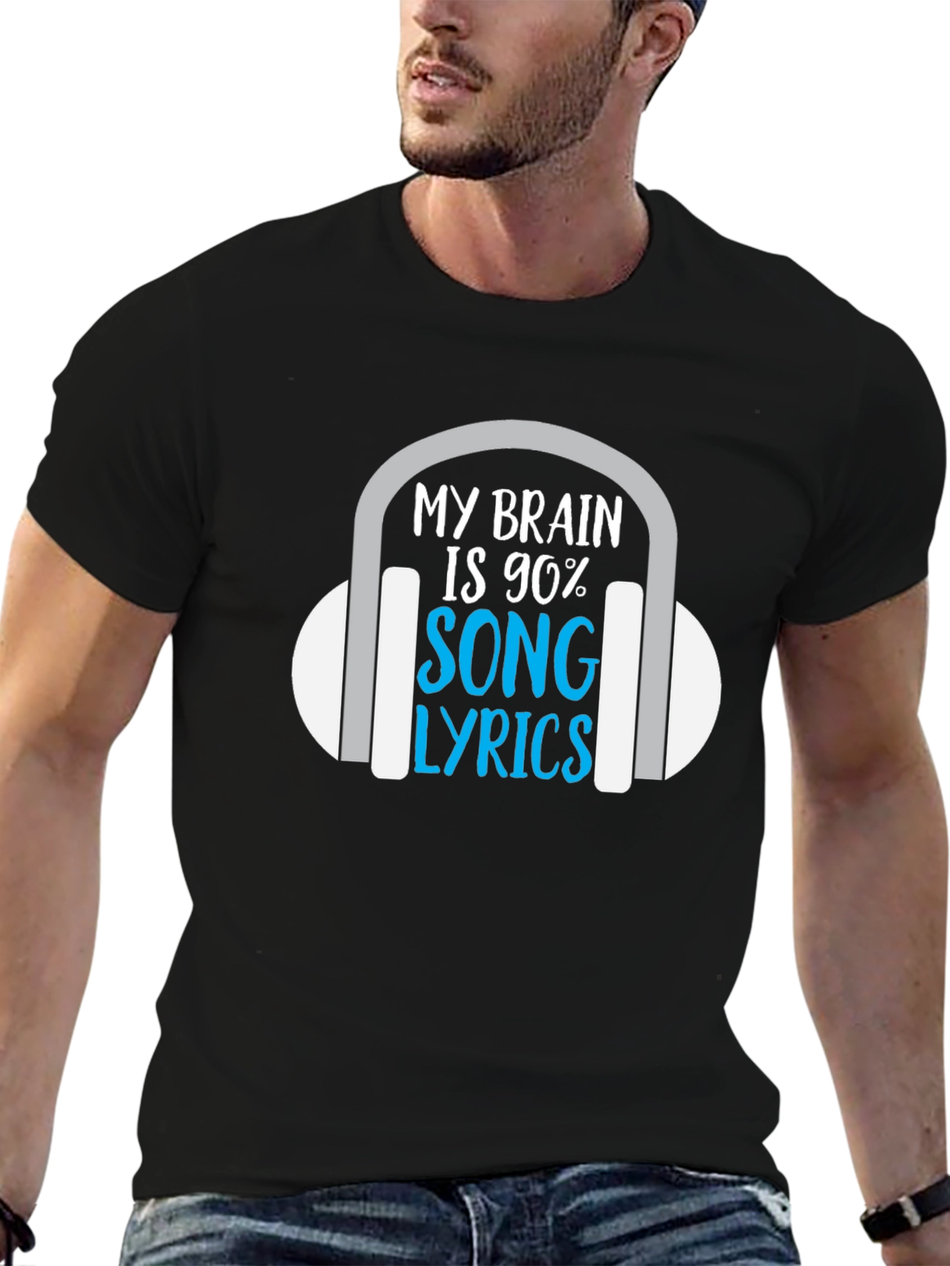 My Brain is 90% Song Lyrics T-Shirt