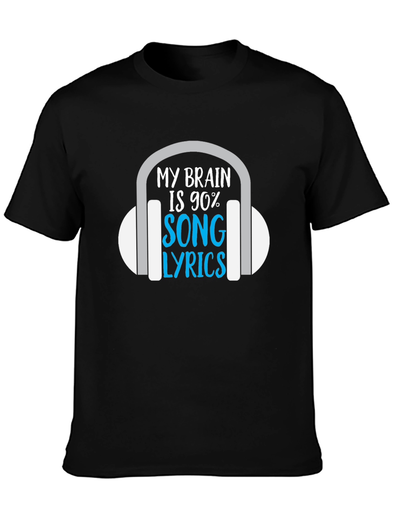 My Brain is 90% Song Lyrics T-Shirt