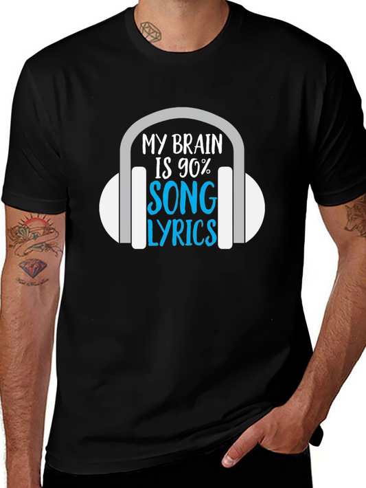 My Brain is 90% Song Lyrics T-Shirt