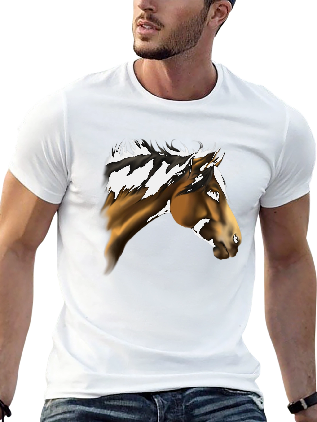 Horse Graphic Black Tee - Equestrian Style