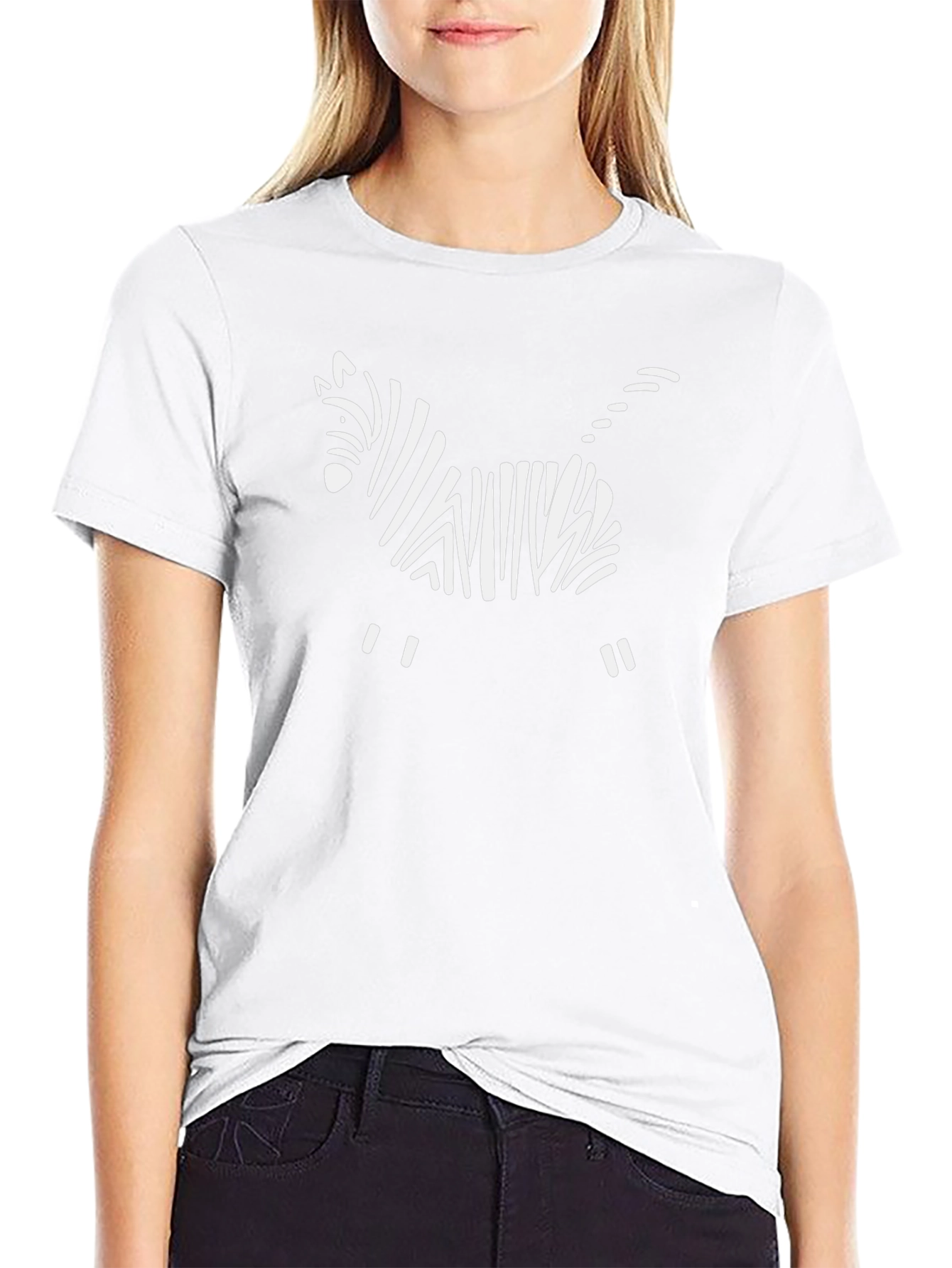 Zebra Art Graphic Tee - Black Cotton T-Shirt
