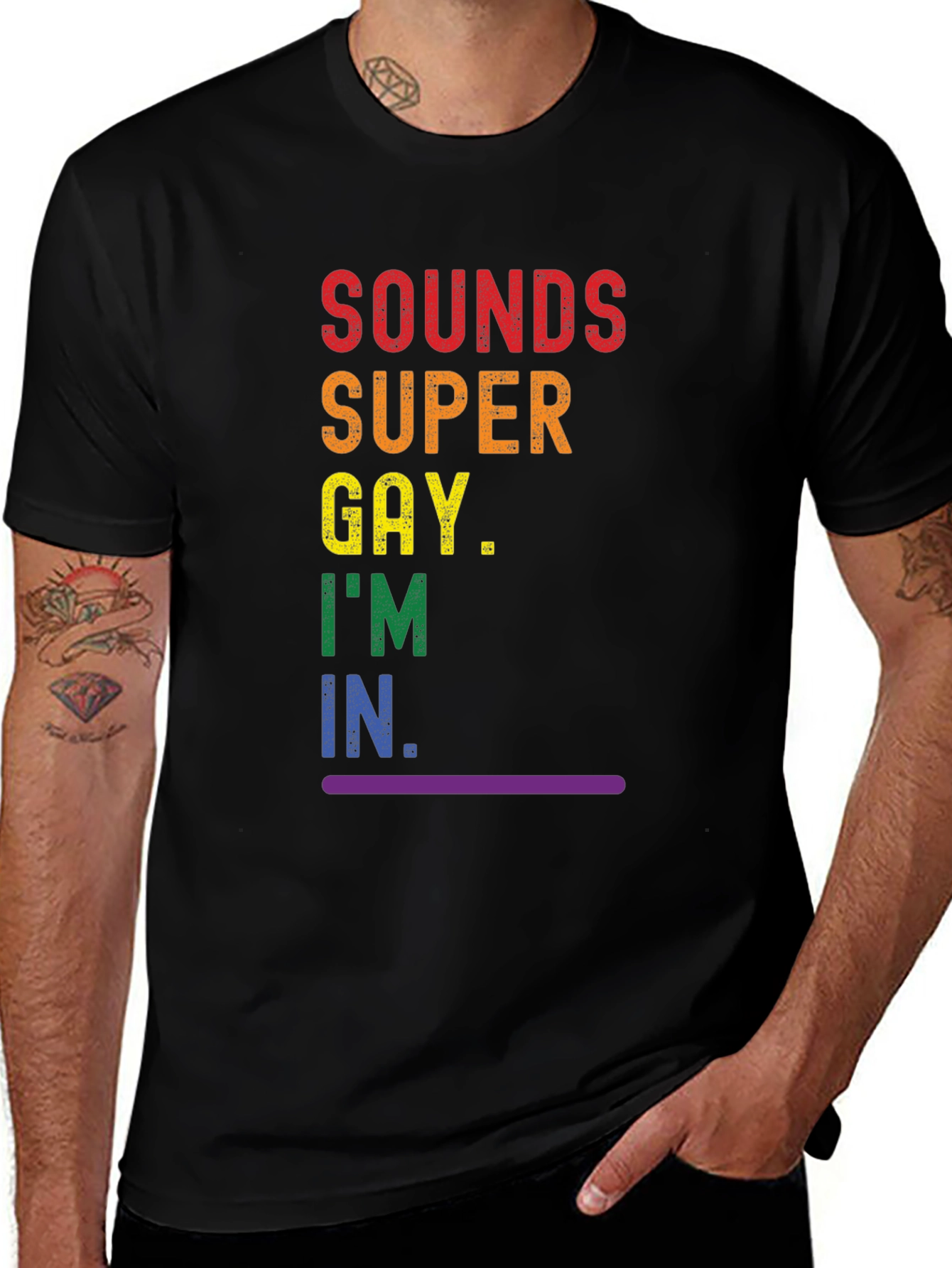 Sounds Super Gay T-Shirt - Pride Rainbow Tee