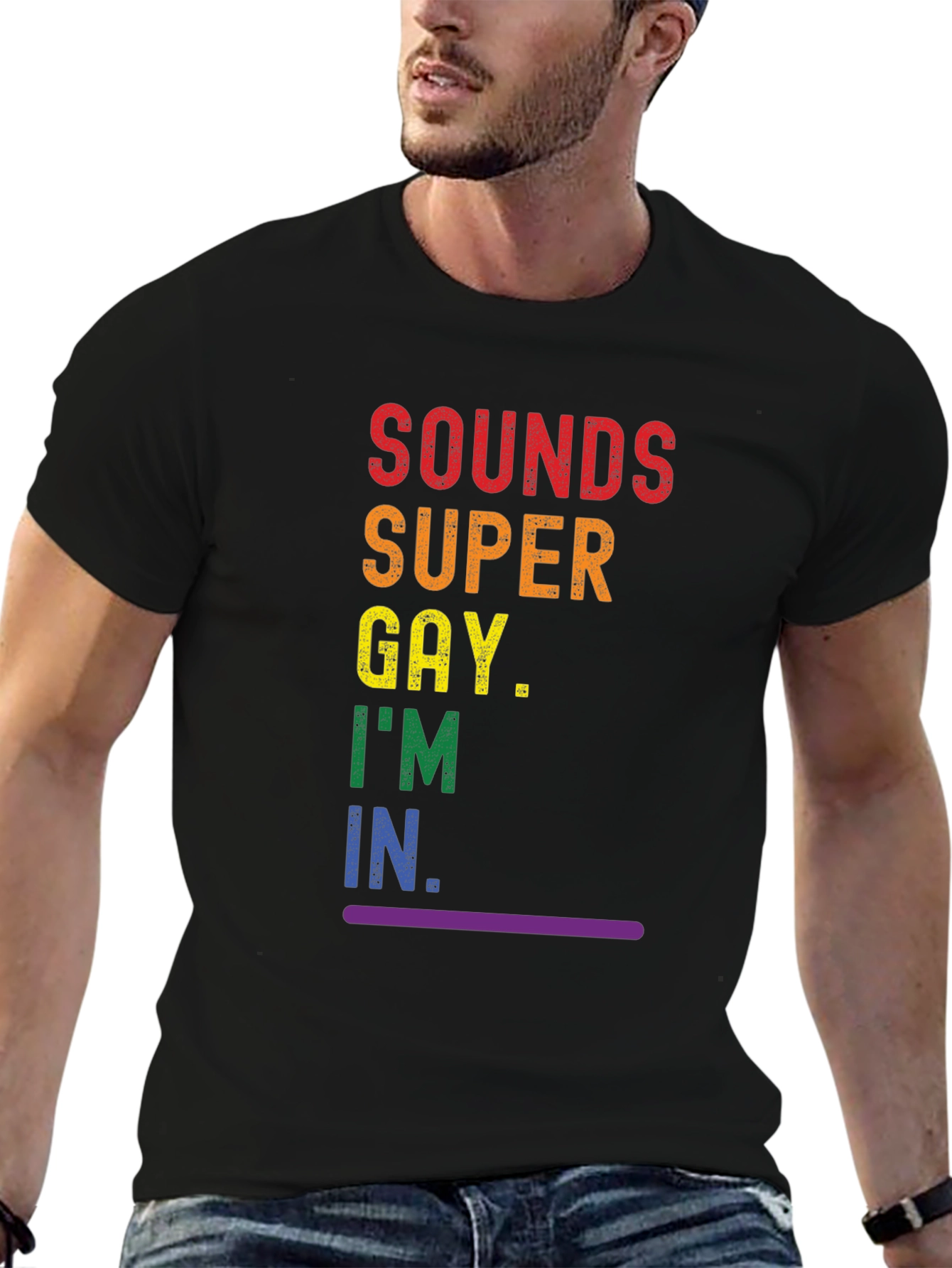 Sounds Super Gay T-Shirt - Pride Rainbow Tee