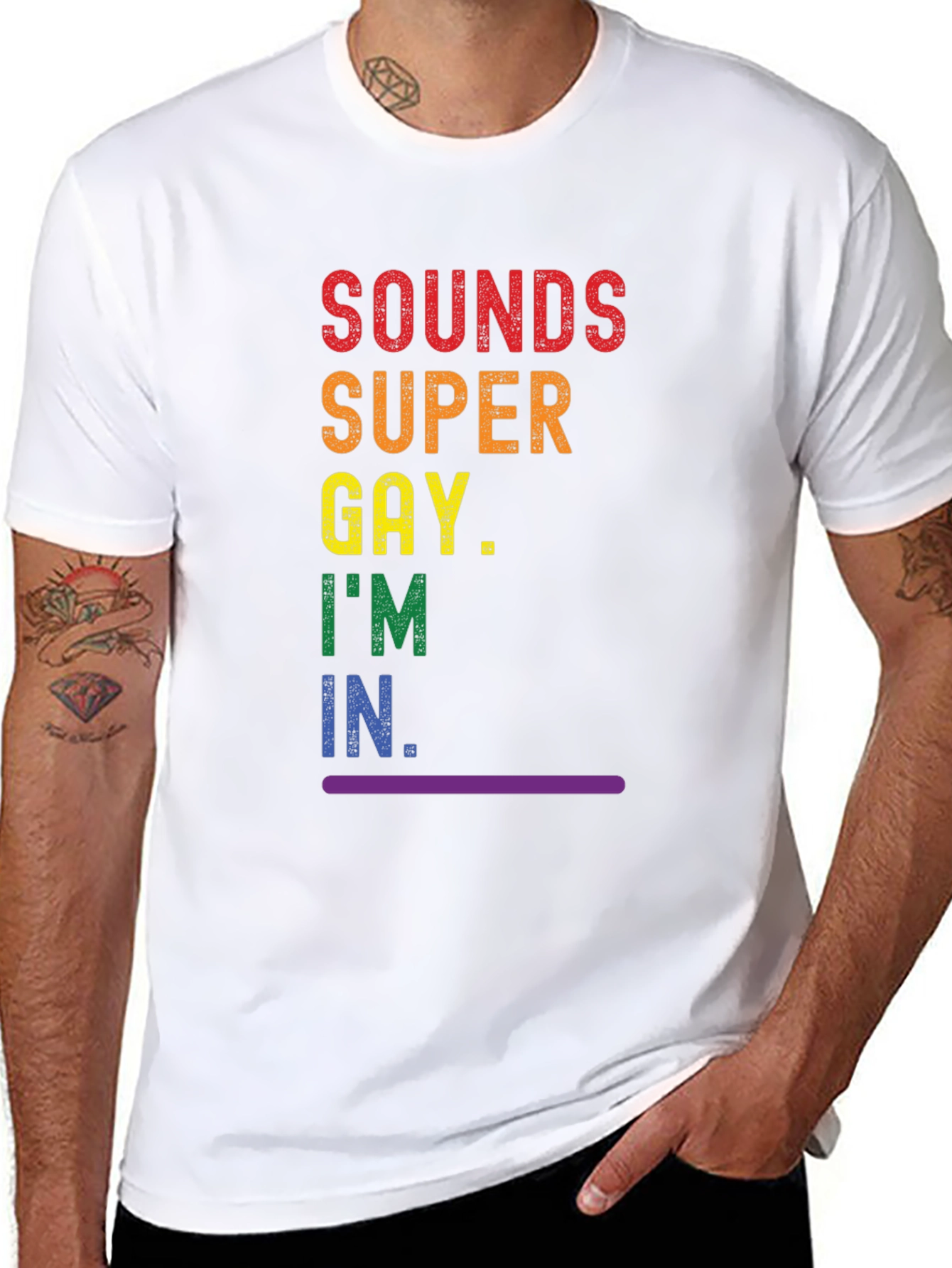 Sounds Super Gay T-Shirt - Pride Rainbow Tee