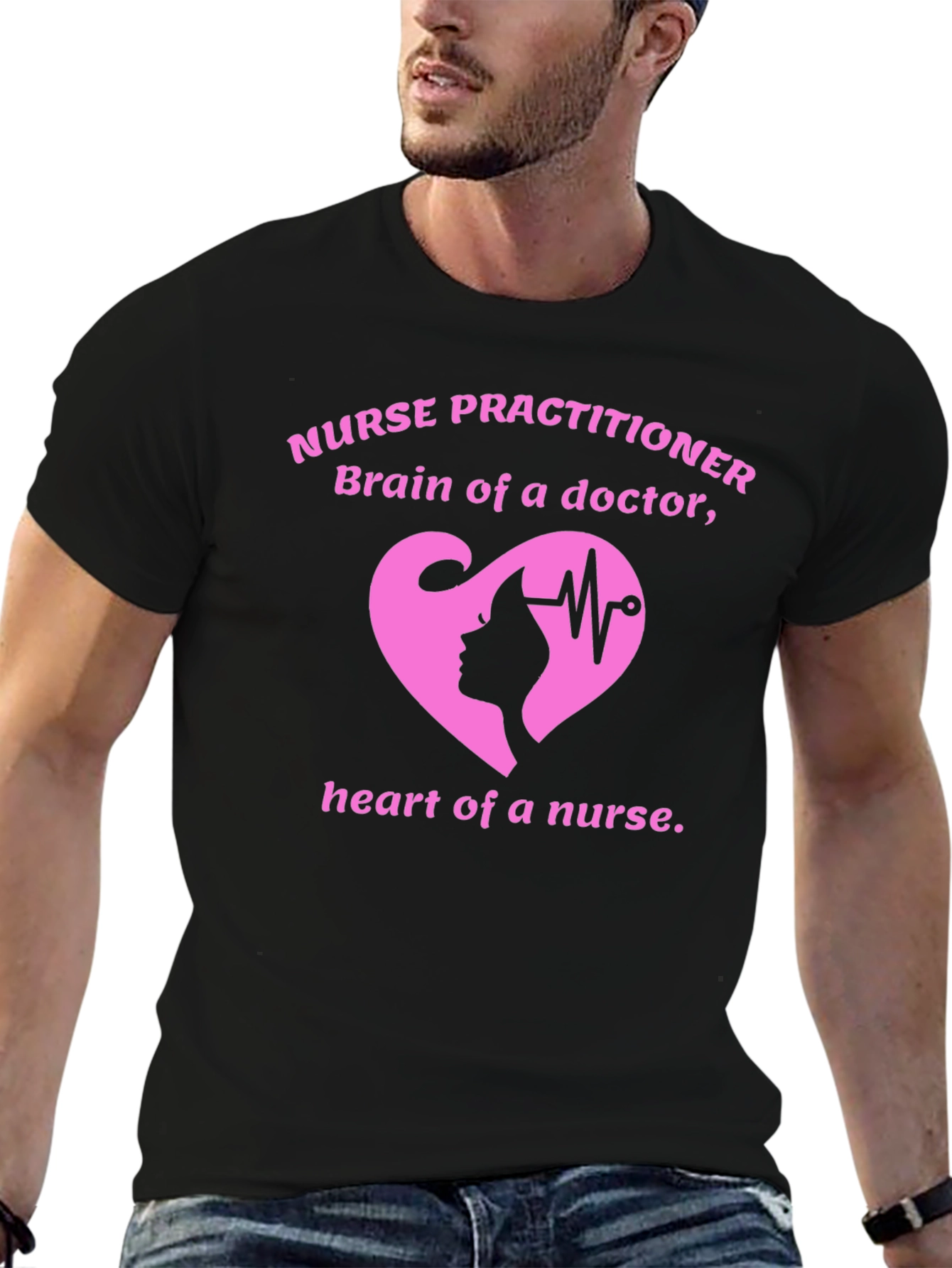 Nurse Practitioner T-Shirt: Brain & Heart Graphic Tee