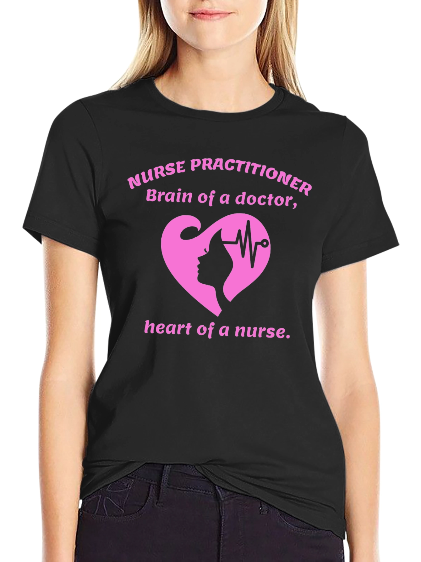 Nurse Practitioner T-Shirt: Brain & Heart Graphic Tee