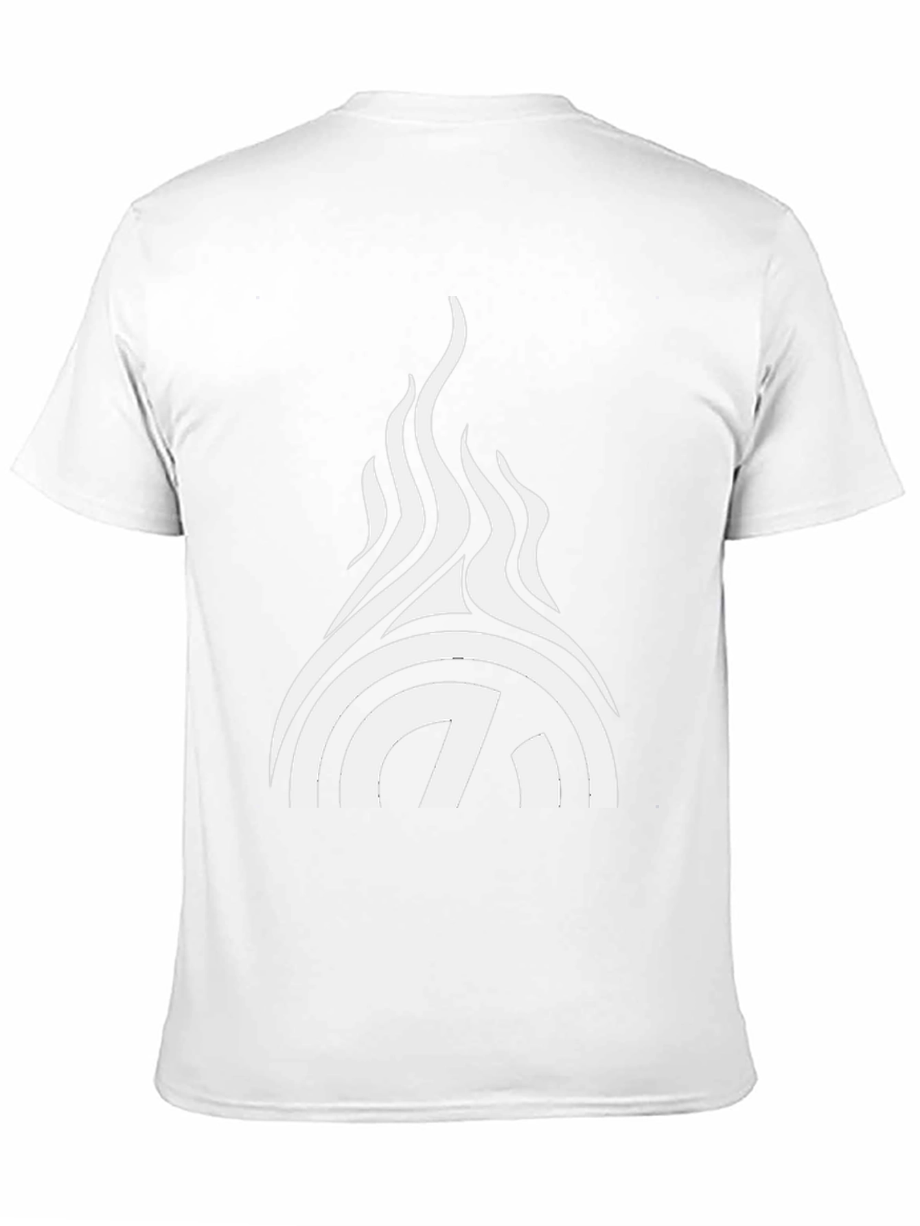 Black Graphic Tee - Abstract Flame Design