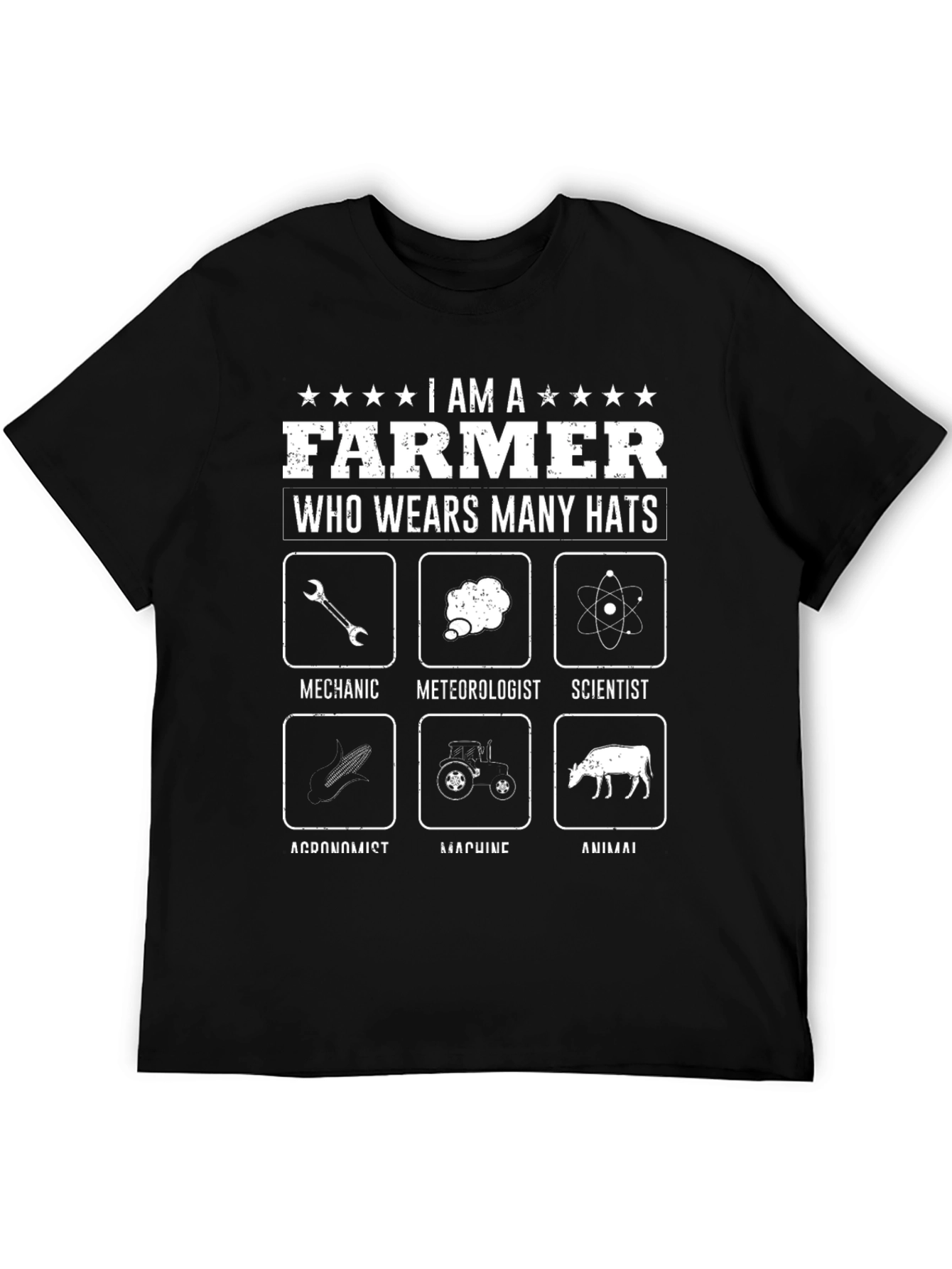Farmer Many Hats Graphic Tee