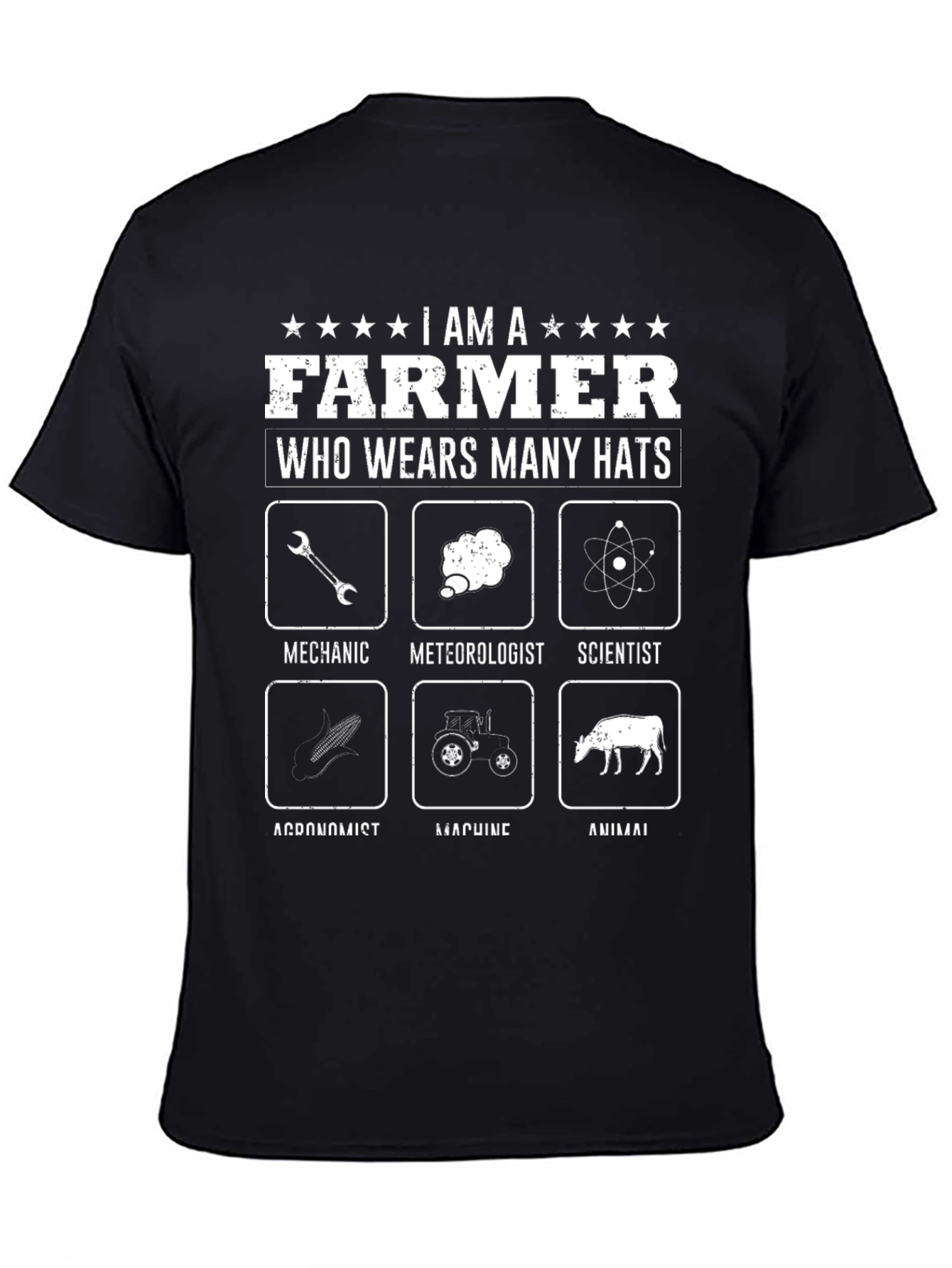 Farmer Many Hats Graphic Tee