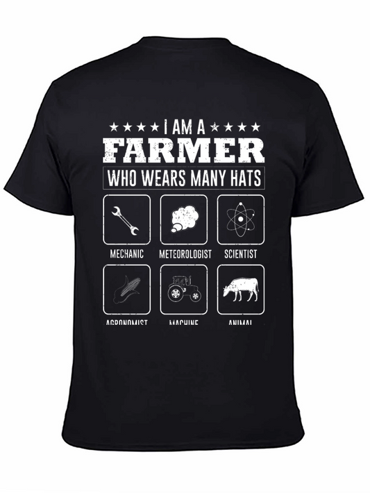 Farmer Many Hats Graphic Tee