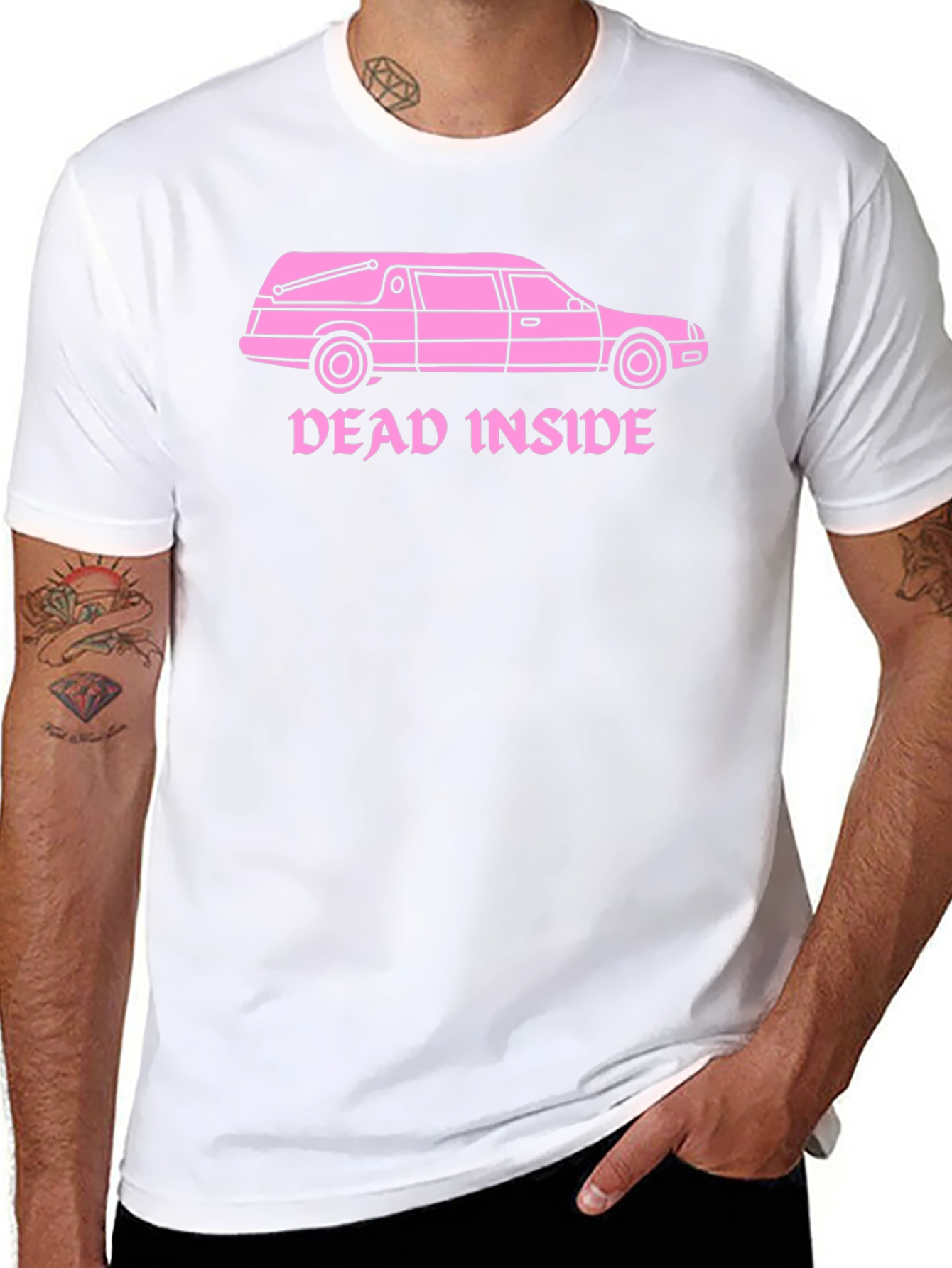 Dead Inside Hearse T-Shirt - Goth Humor Tee