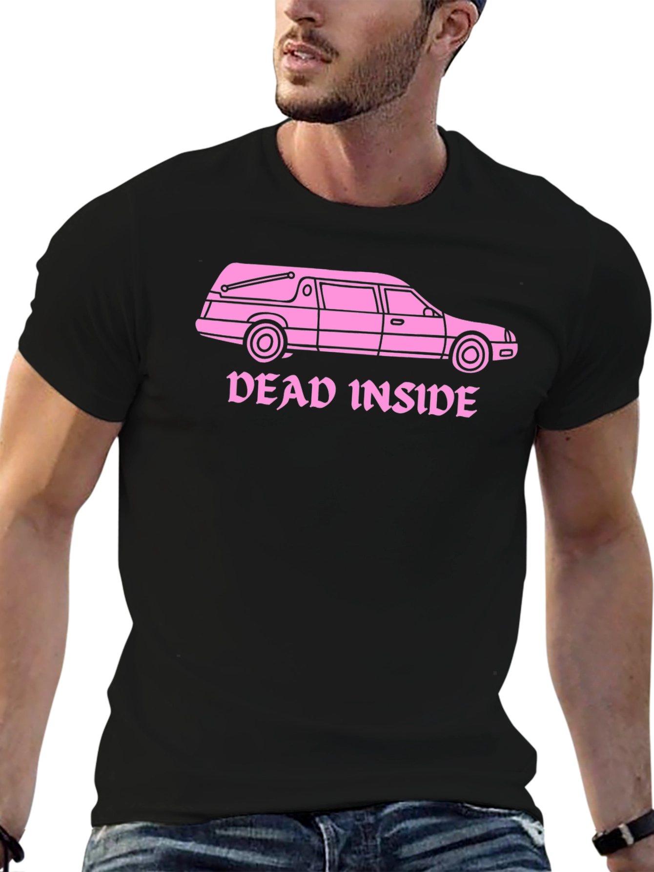 Dead Inside Hearse T-Shirt - Goth Humor Tee