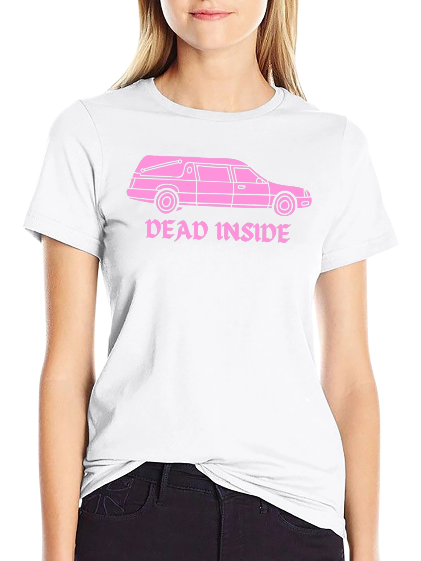 Dead Inside Hearse T-Shirt - Goth Humor Tee