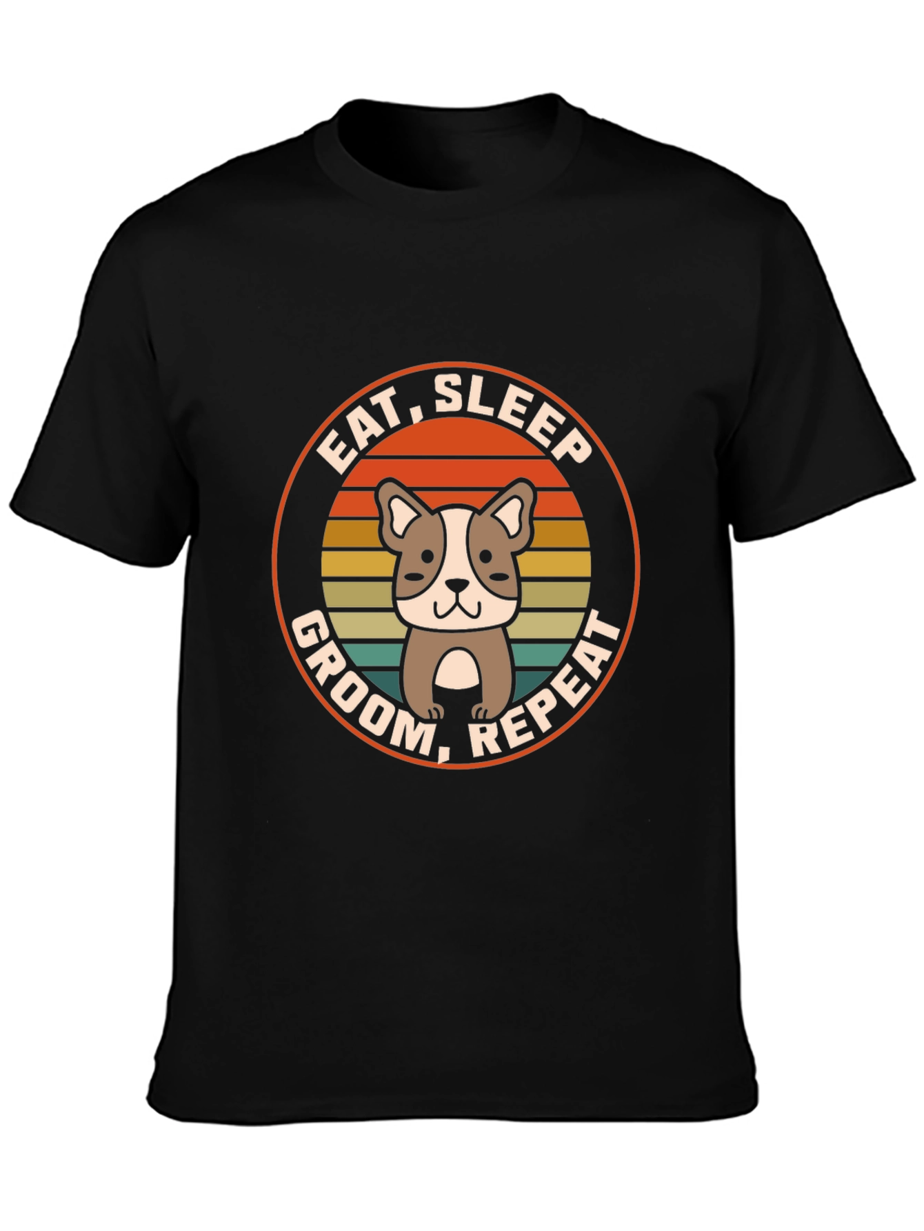 Eat Sleep Groom Repeat Dog T-Shirt