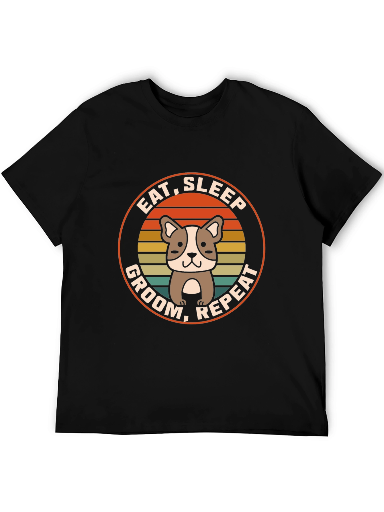 Eat Sleep Groom Repeat Dog T-Shirt