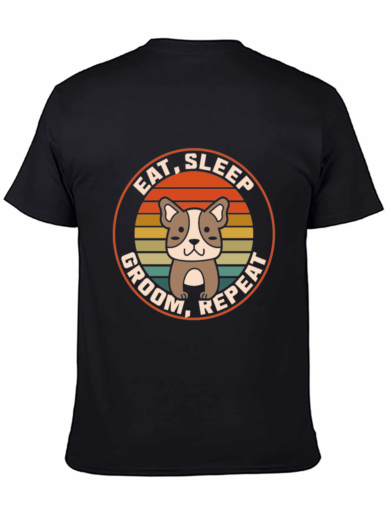 Eat Sleep Groom Repeat Dog T-Shirt