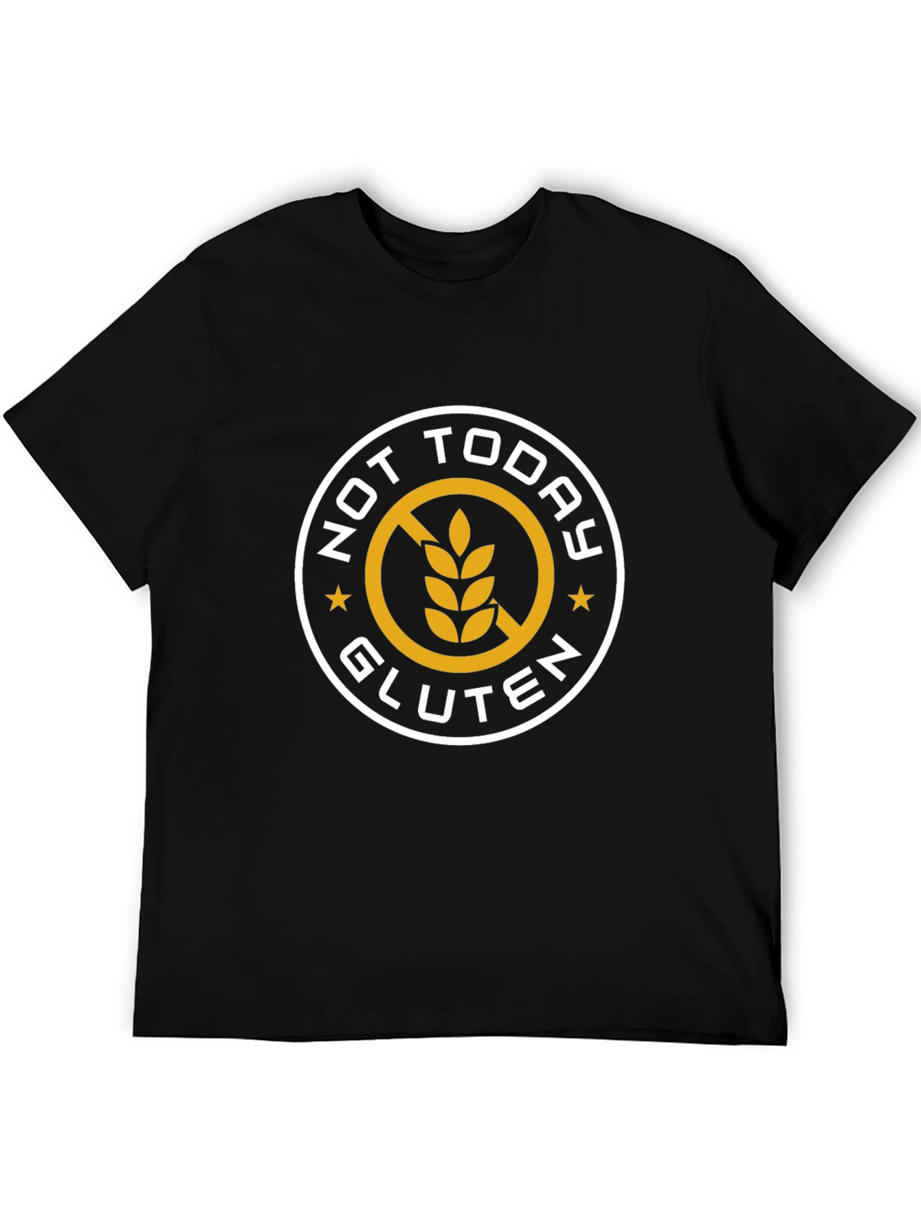 Not Today Gluten Graphic T-Shirt - Black