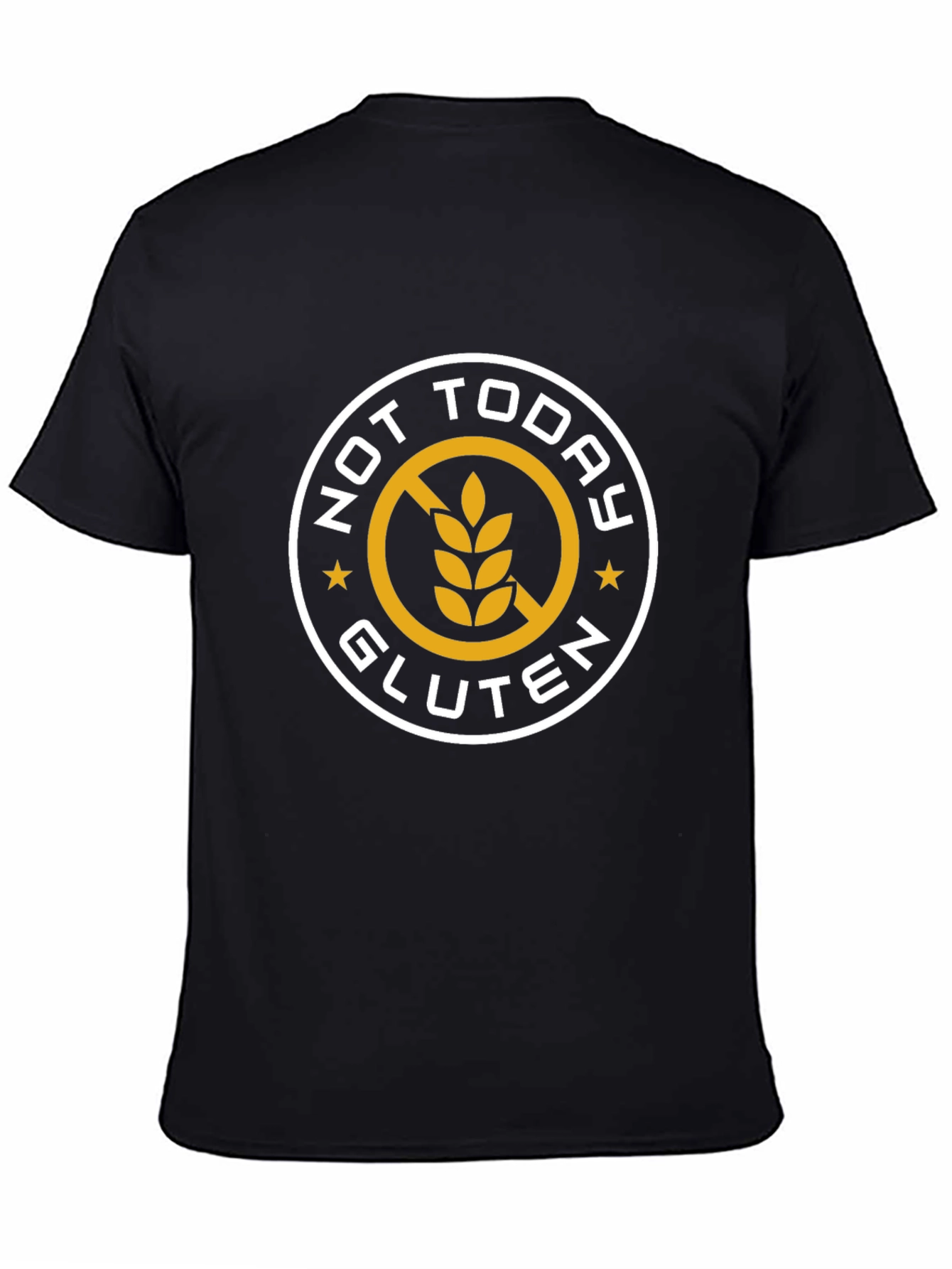 Not Today Gluten Graphic T-Shirt - Black