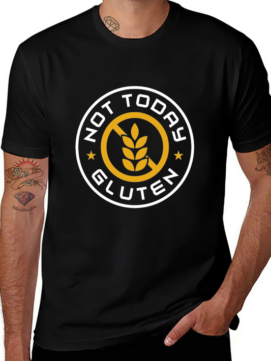 Not Today Gluten Graphic T-Shirt - Black