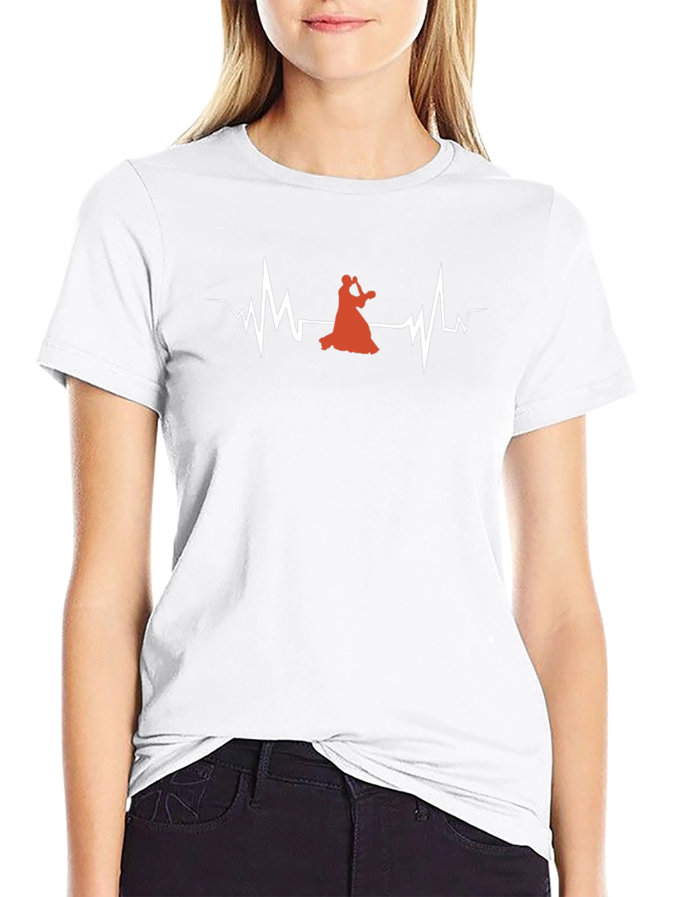 Dancing Heartbeat T-Shirt - Passionate Rhythm Tee
