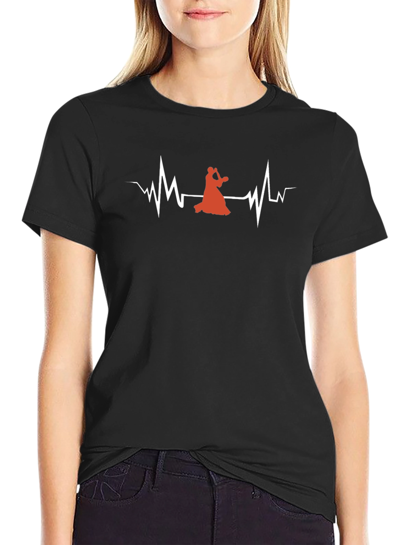 Dancing Heartbeat T-Shirt - Passionate Rhythm Tee