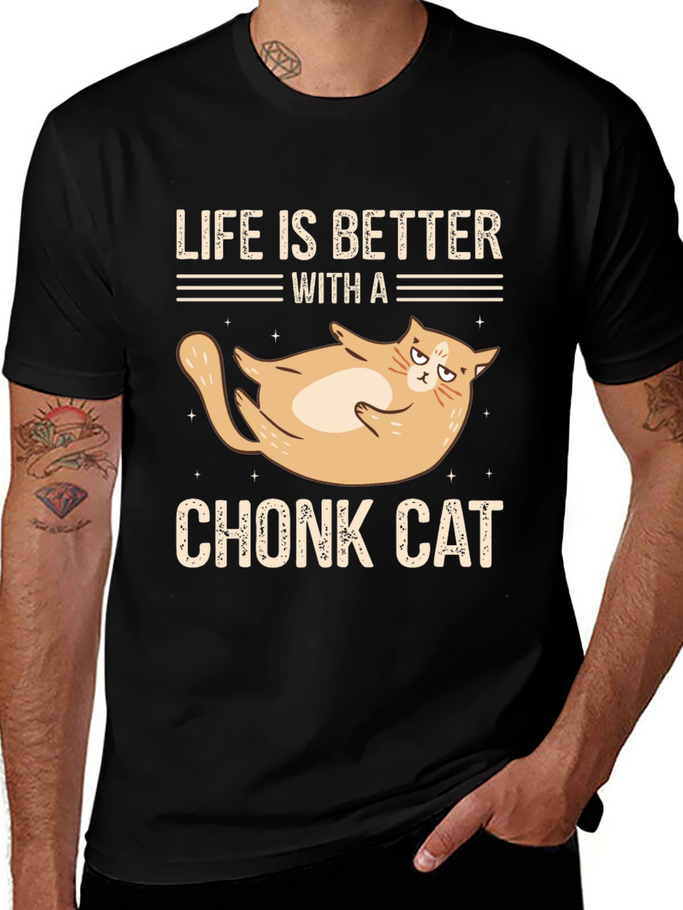Life is Better With a Chonk Cat T-Shirt