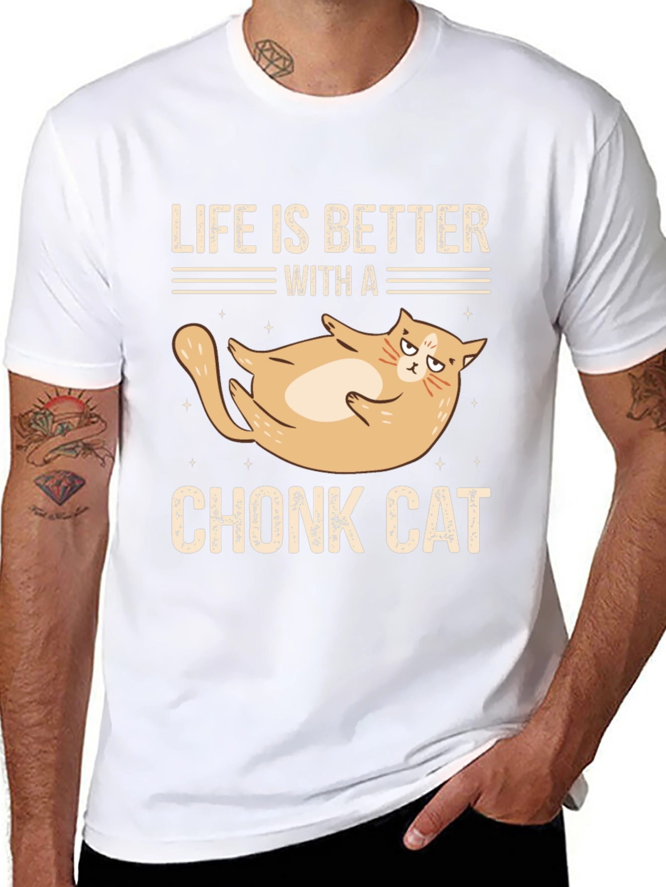Life is Better With a Chonk Cat T-Shirt