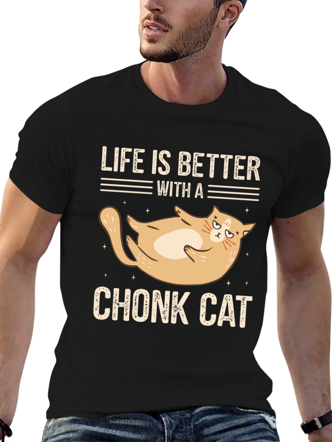 Life is Better With a Chonk Cat T-Shirt