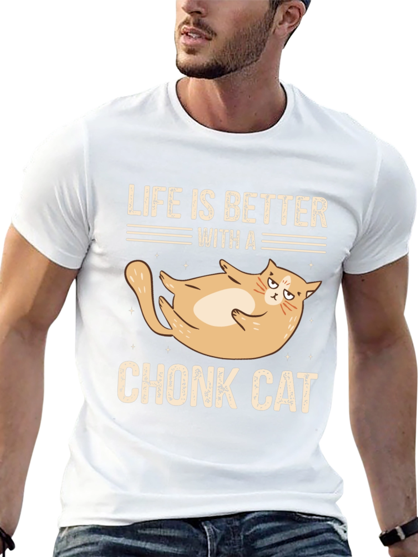 Life is Better With a Chonk Cat T-Shirt