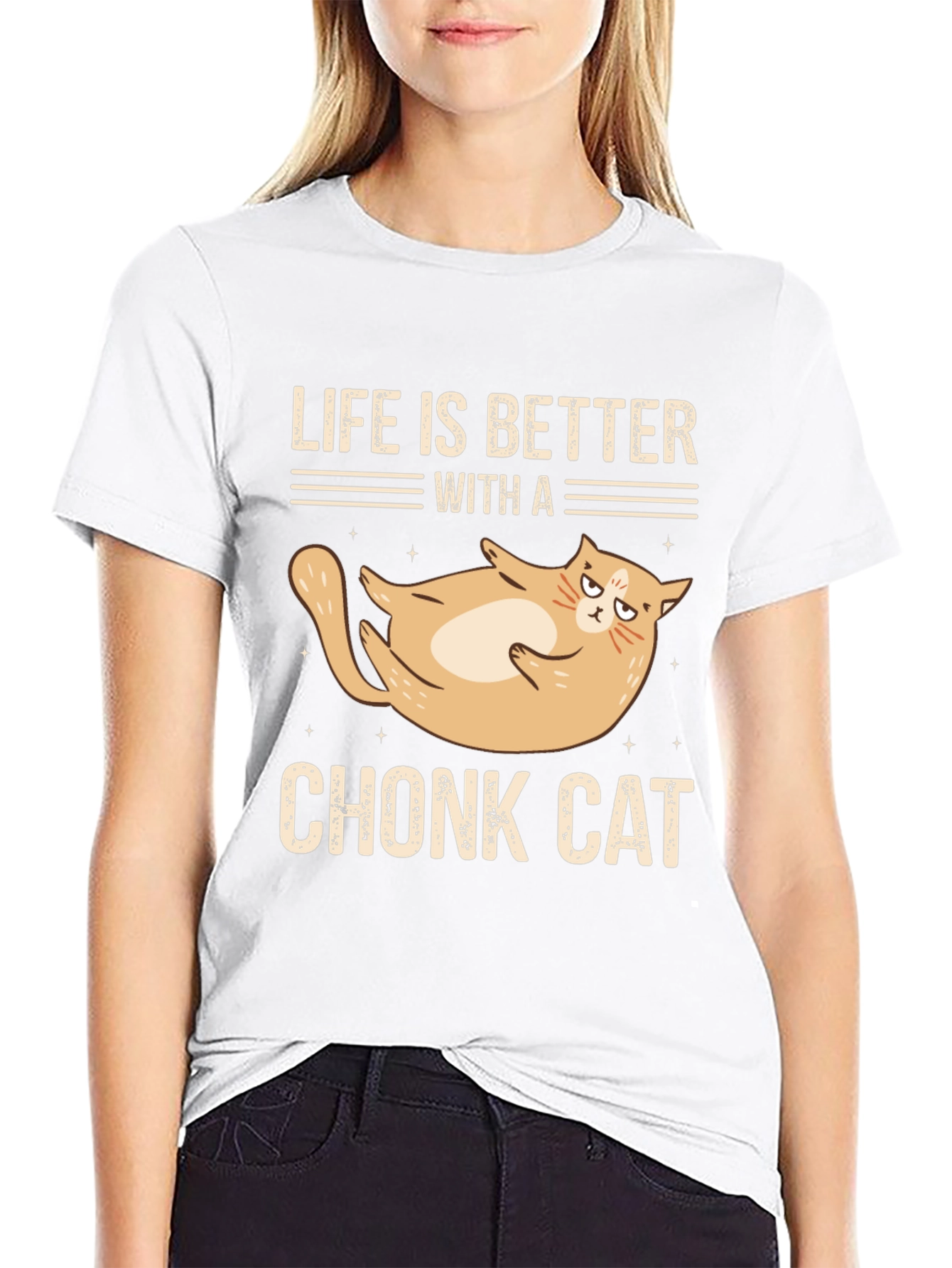 Life is Better With a Chonk Cat T-Shirt
