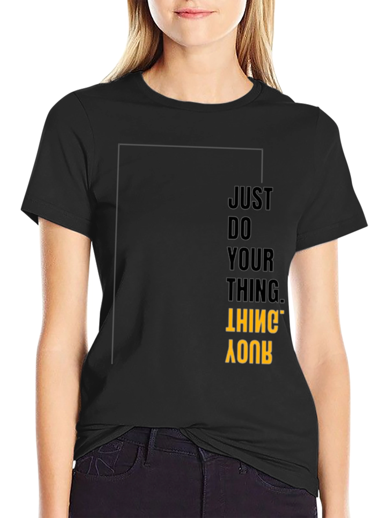 Just Do Your Thing Graphic Tee - Black