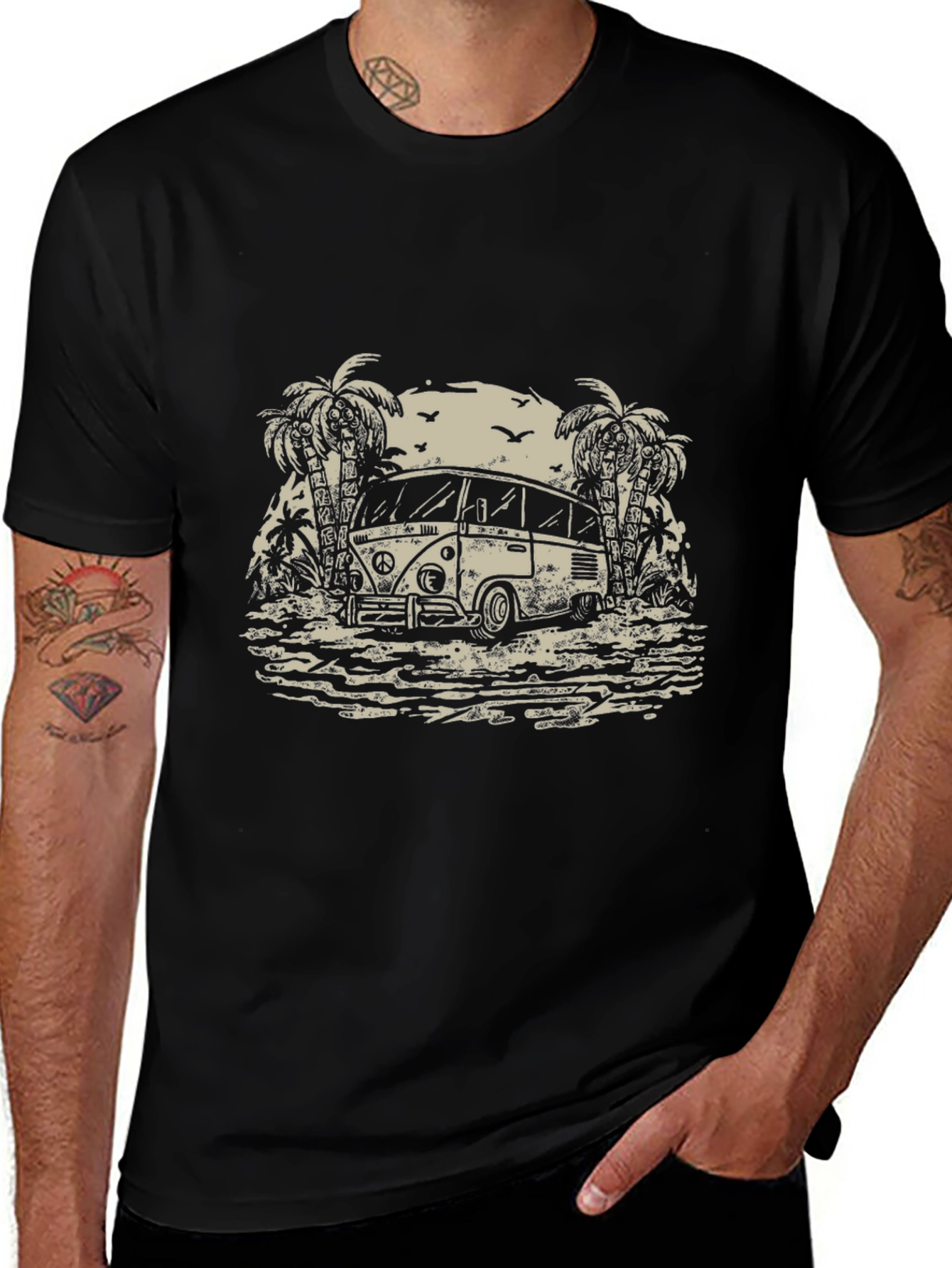 Retro Beach Van T-Shirt - Island Vibes