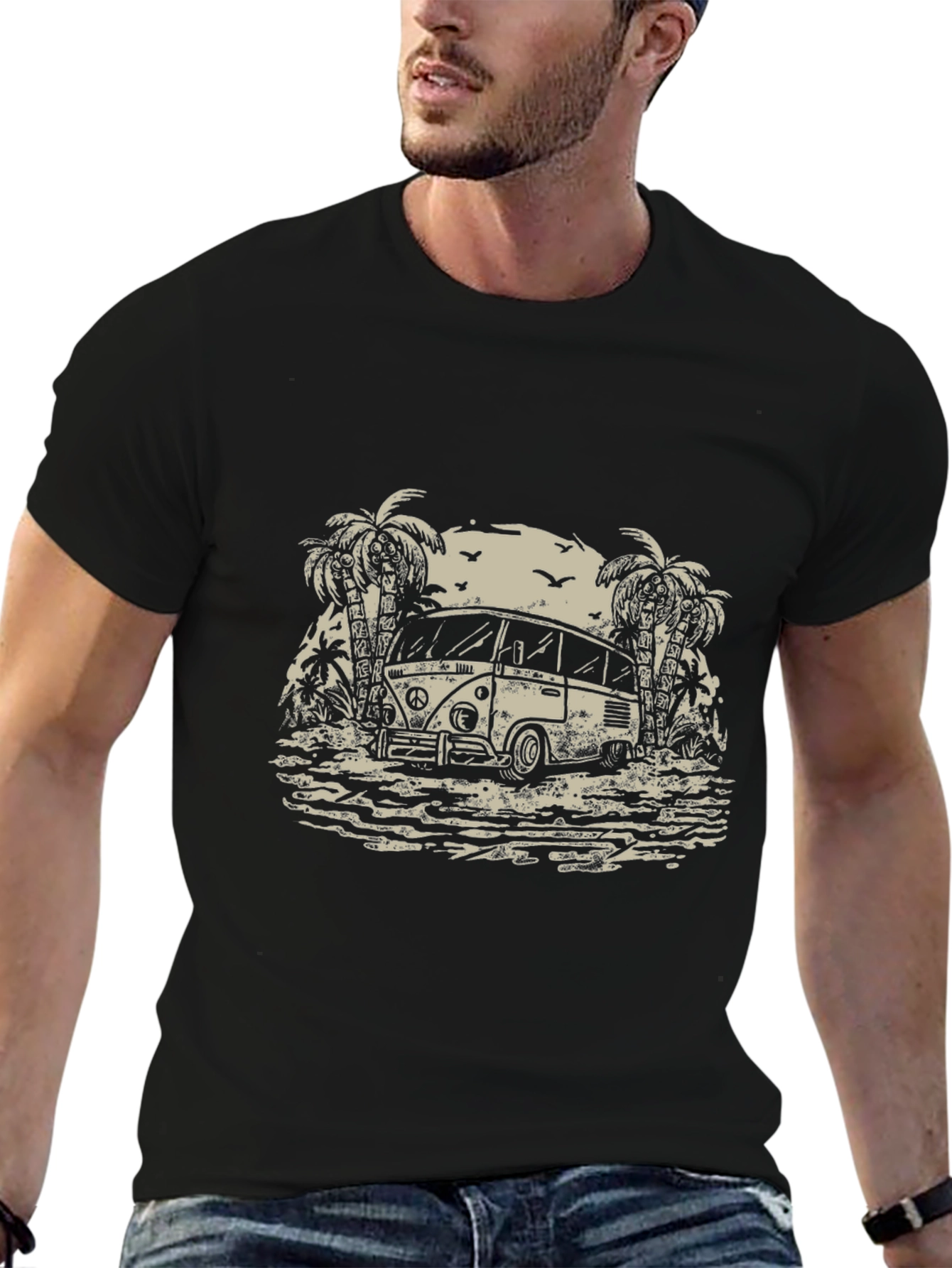 Retro Beach Van T-Shirt - Island Vibes