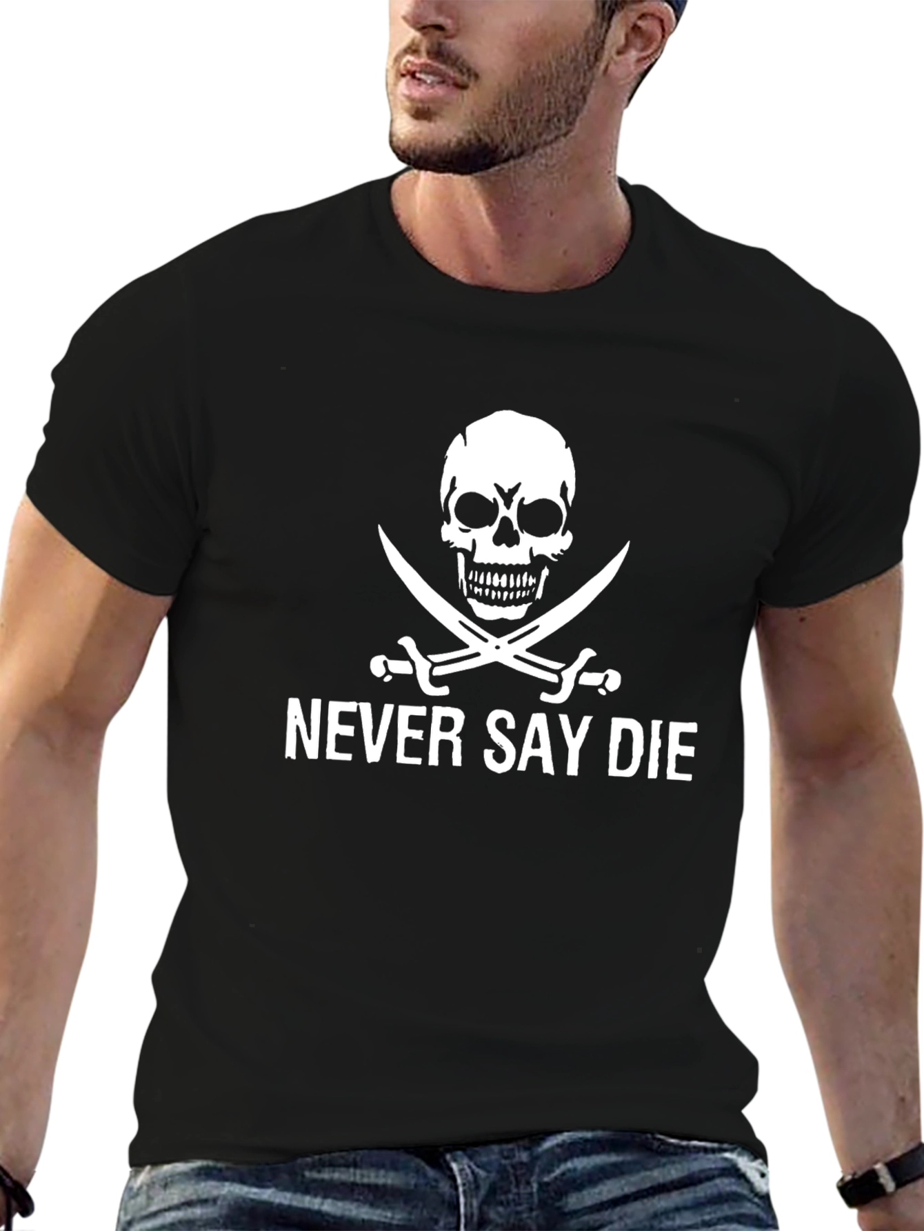 Never Say Die Pirate T-Shirt