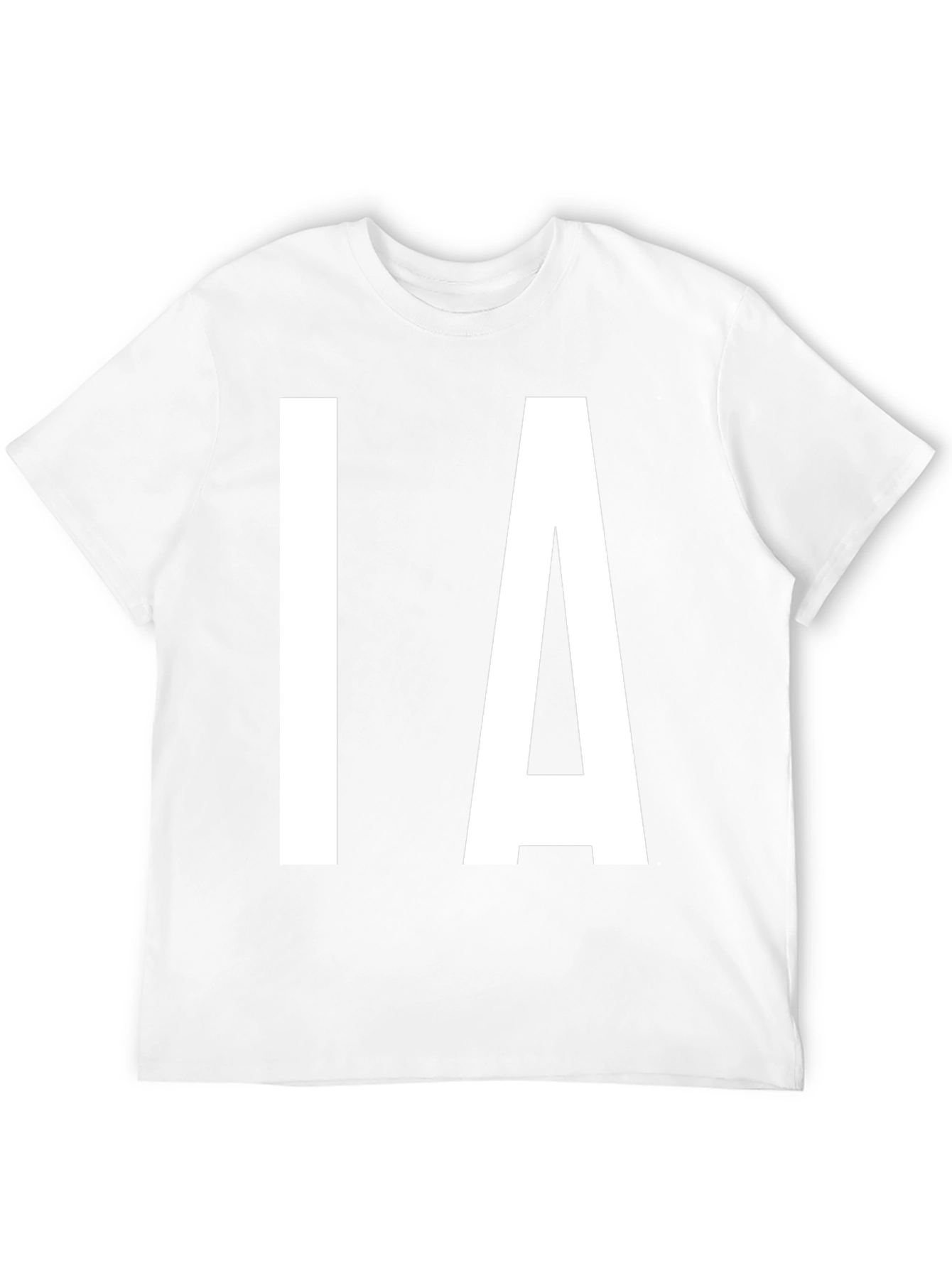 IA Bold Letter T-Shirt - Black Cotton Tee