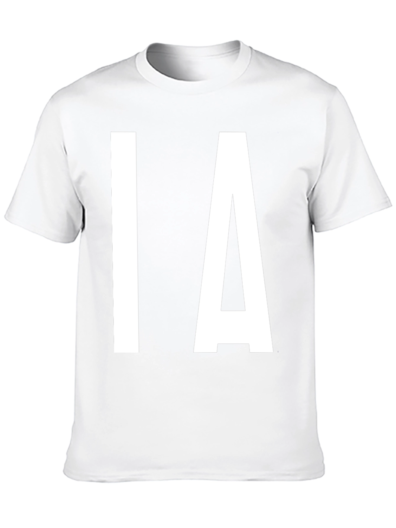 IA Bold Letter T-Shirt - Black Cotton Tee