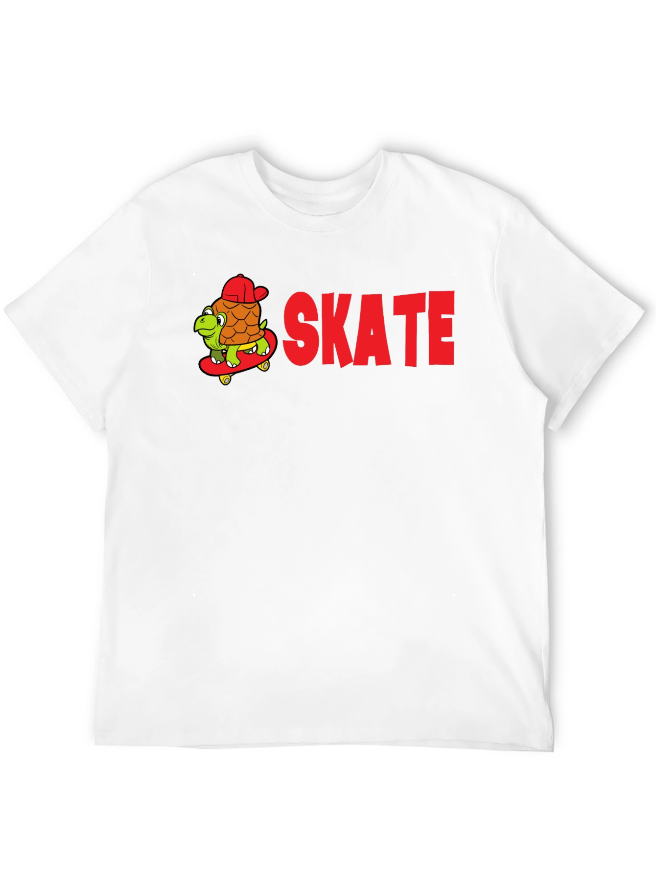 Skateboarding Turtle Graphic Tee - Fun Cartoon Design