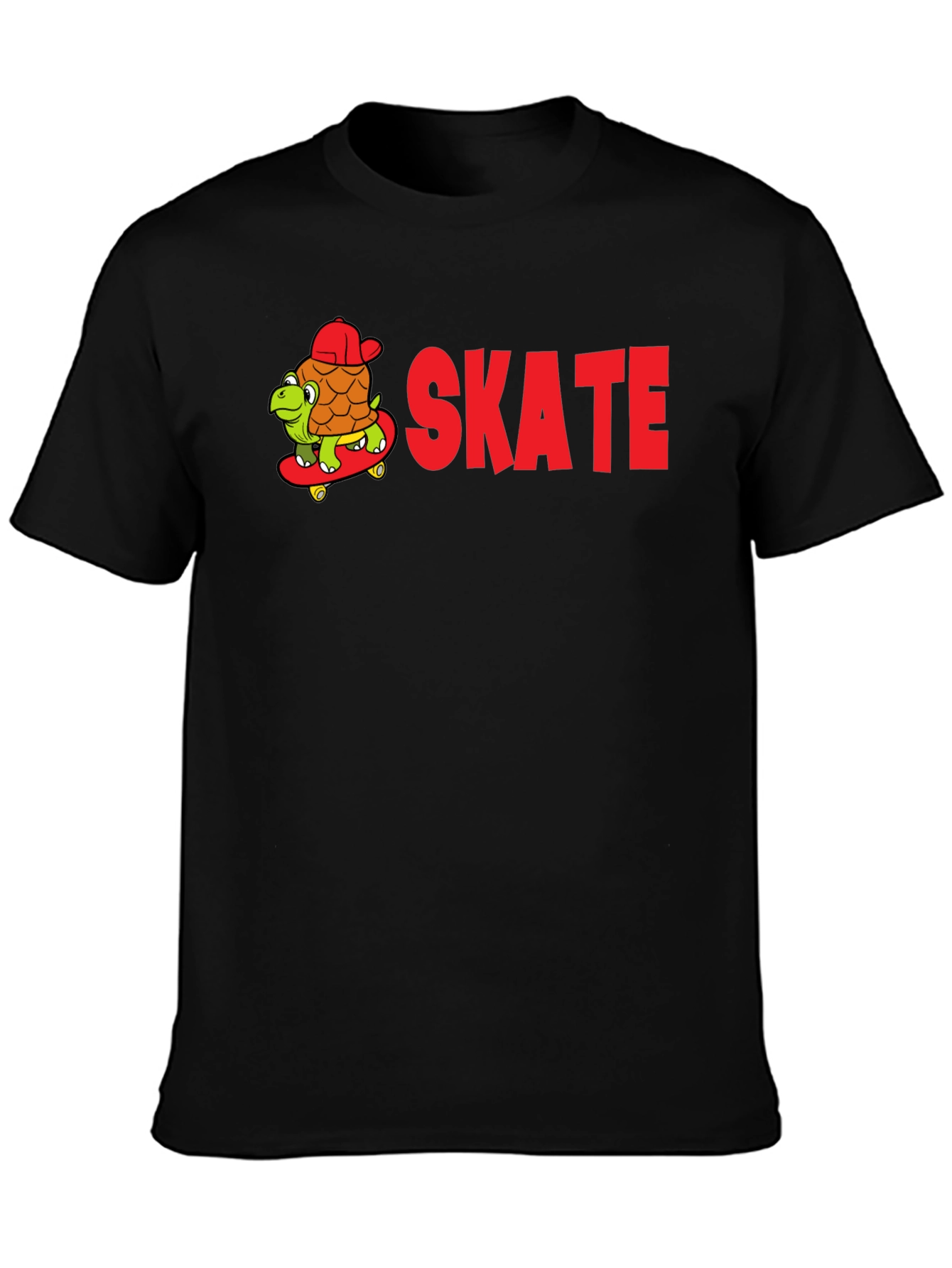 Skateboarding Turtle Graphic Tee - Fun Cartoon Design