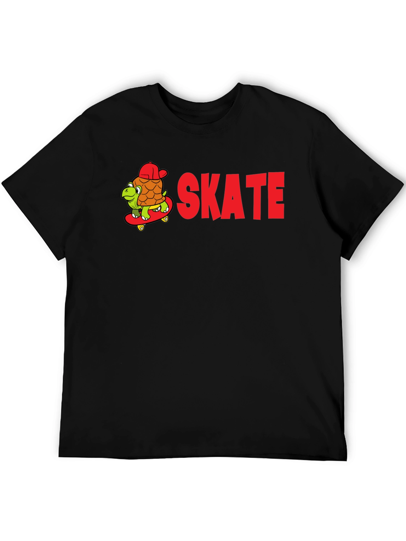 Skateboarding Turtle Graphic Tee - Fun Cartoon Design