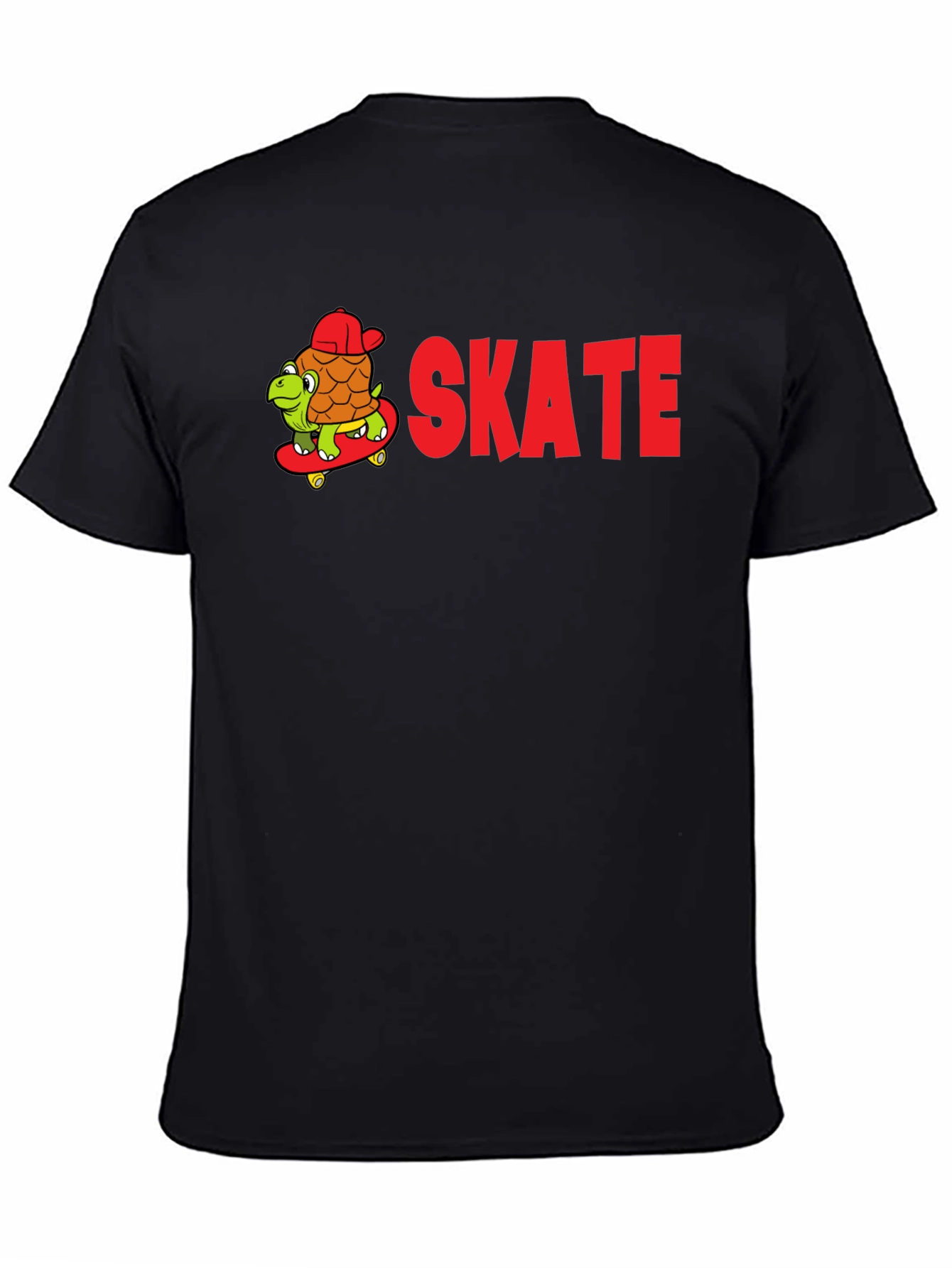 Skateboarding Turtle Graphic Tee - Fun Cartoon Design