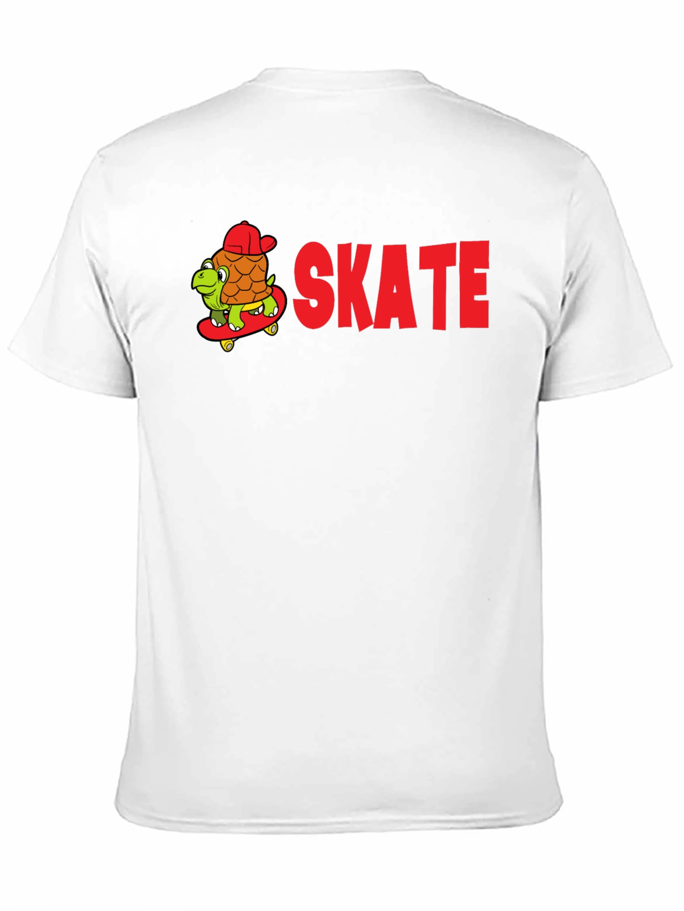 Skateboarding Turtle Graphic Tee - Fun Cartoon Design