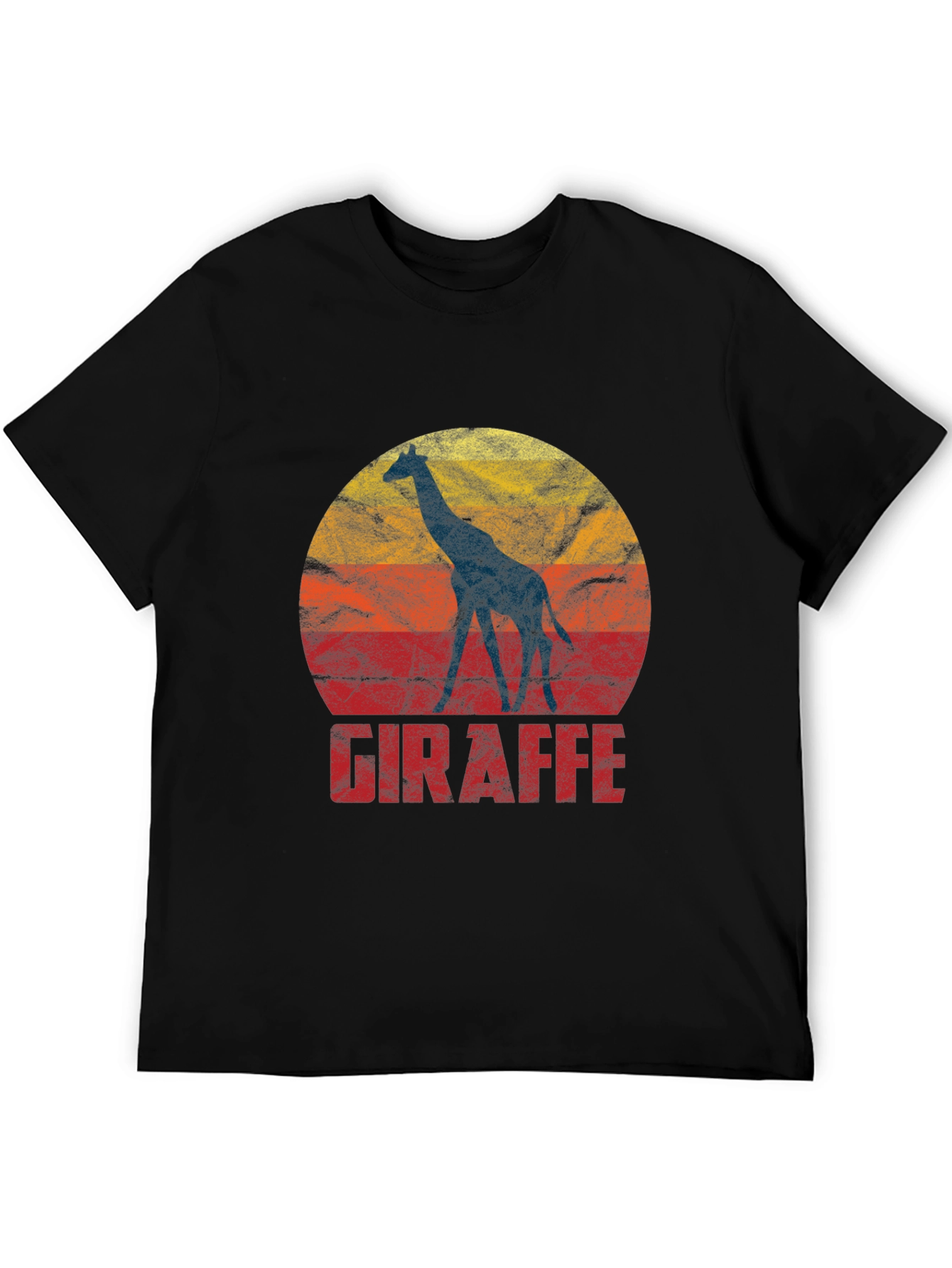 Giraffe Silhouette Retro Graphic T-Shirt