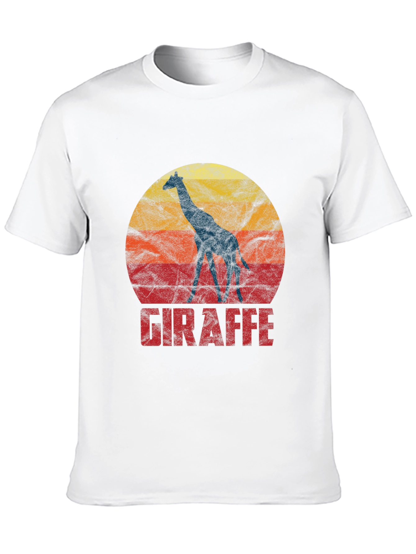 Giraffe Silhouette Retro Graphic T-Shirt