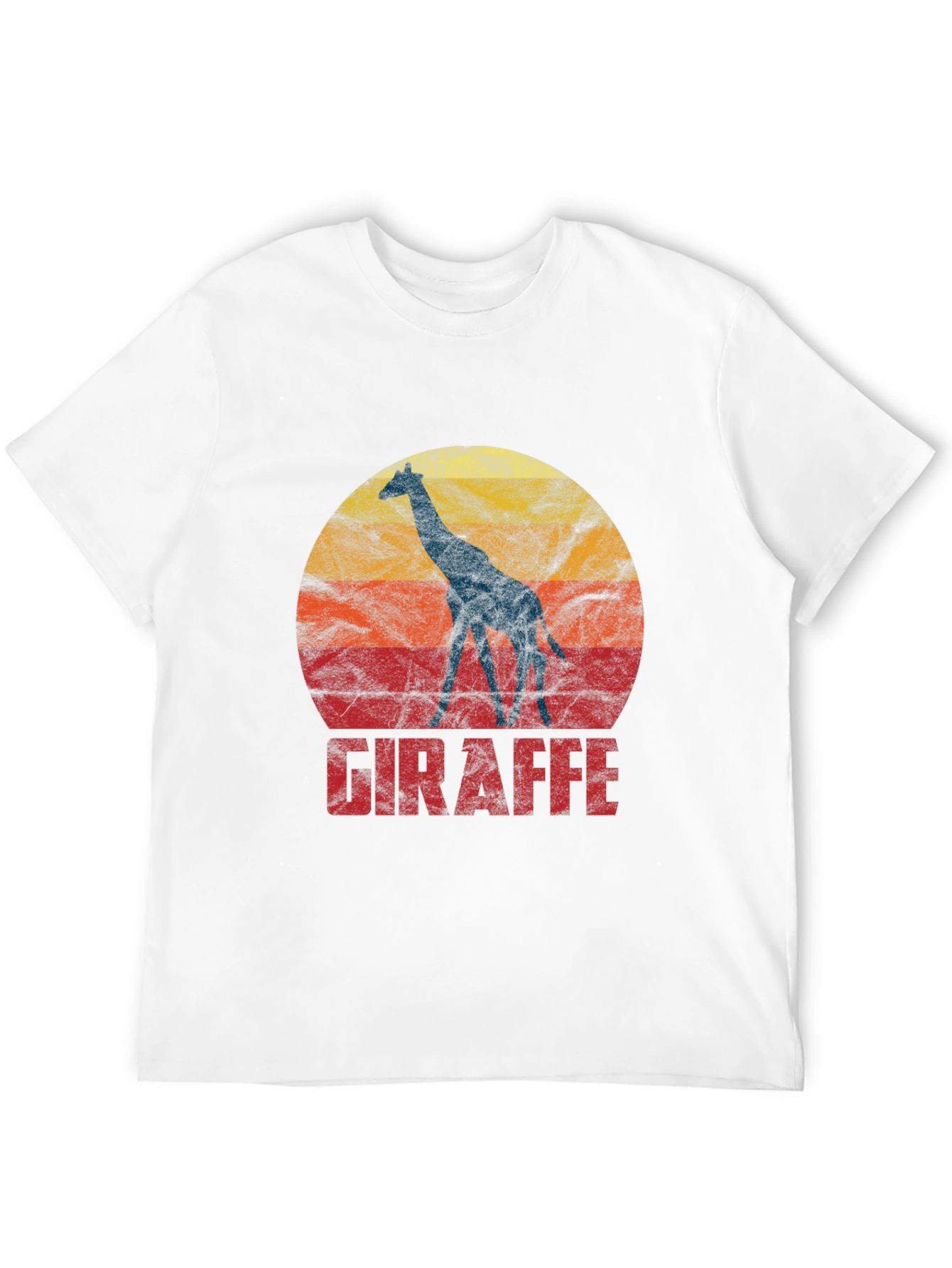 Giraffe Silhouette Retro Graphic T-Shirt