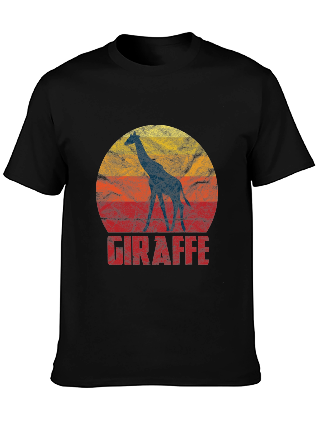 Giraffe Silhouette Retro Graphic T-Shirt