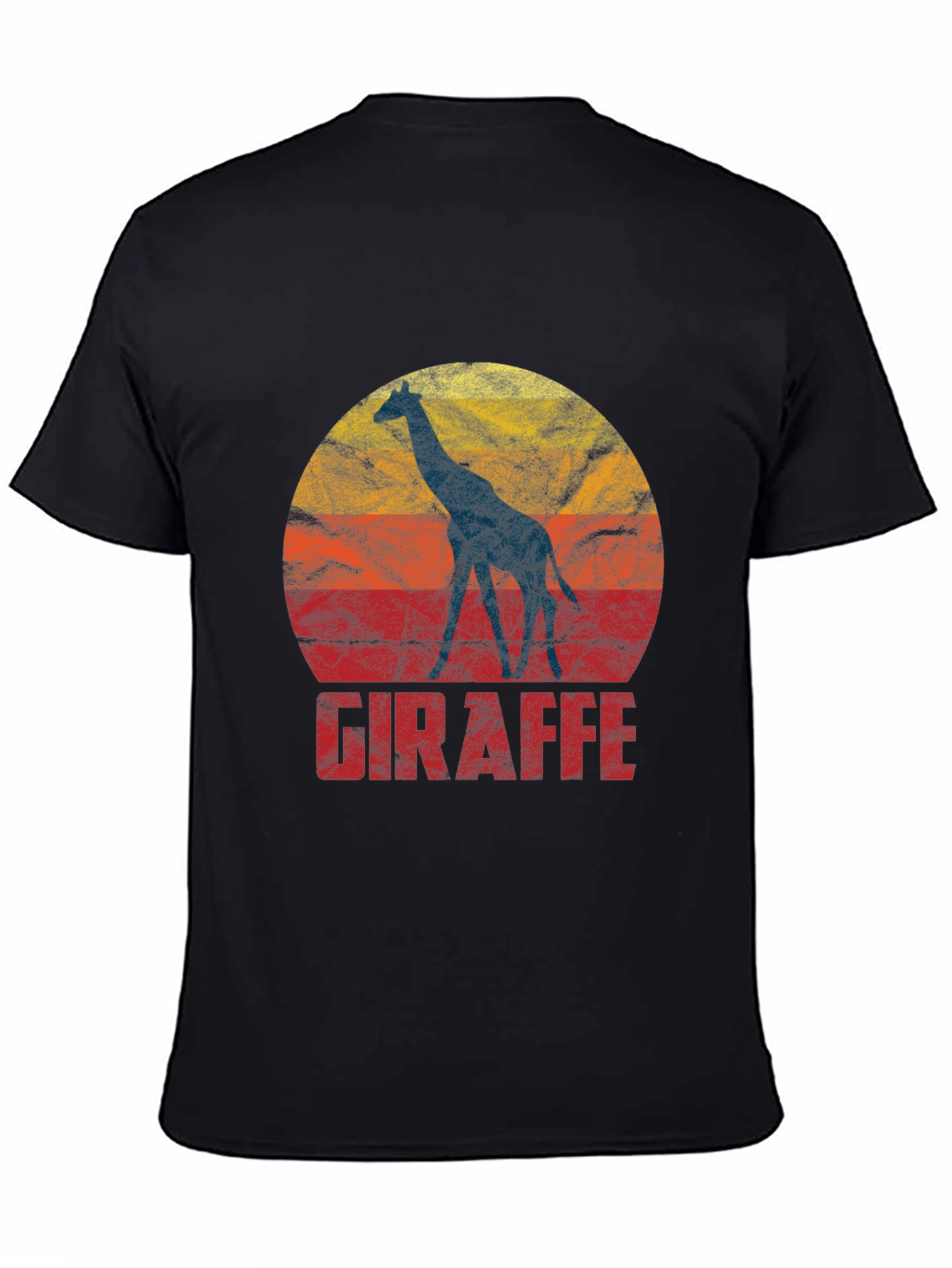Giraffe Silhouette Retro Graphic T-Shirt