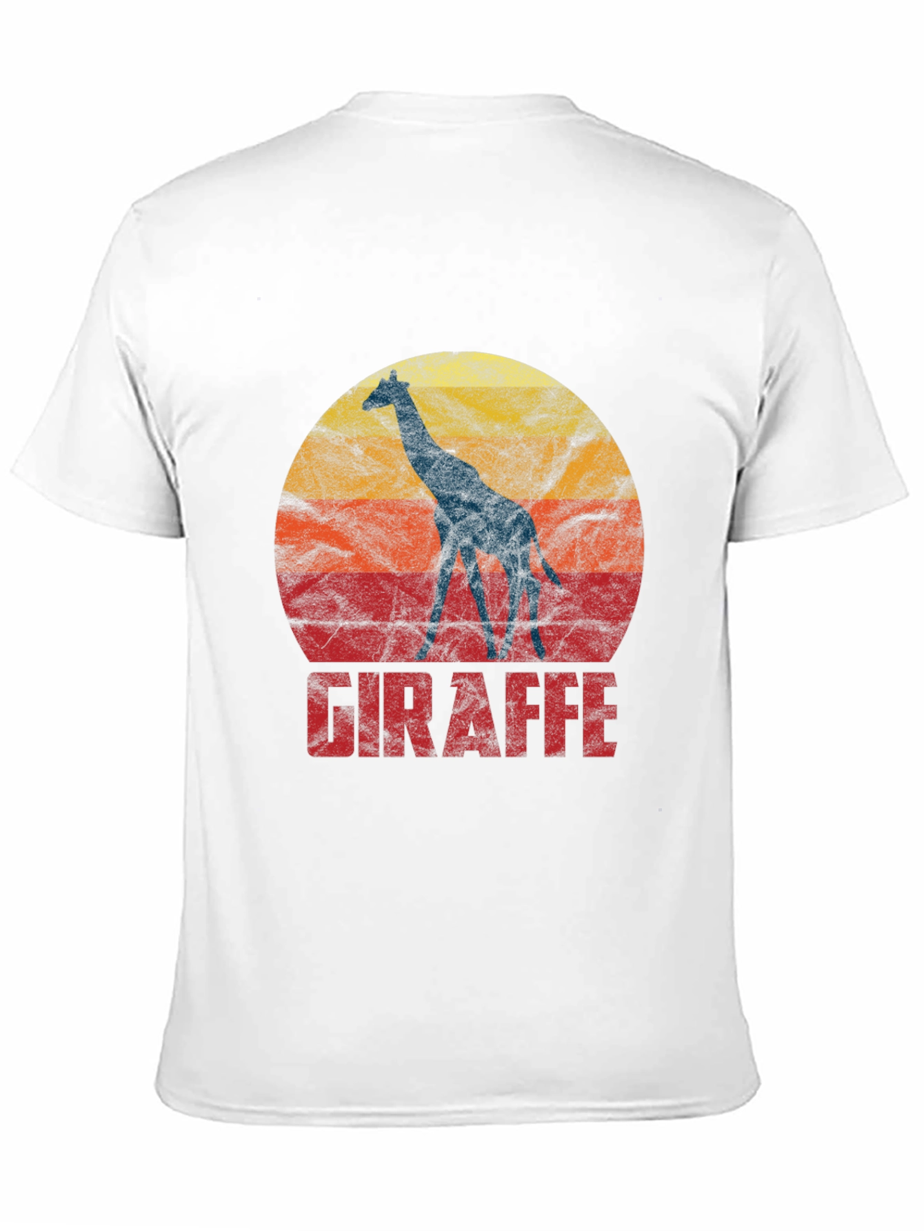 Giraffe Silhouette Retro Graphic T-Shirt