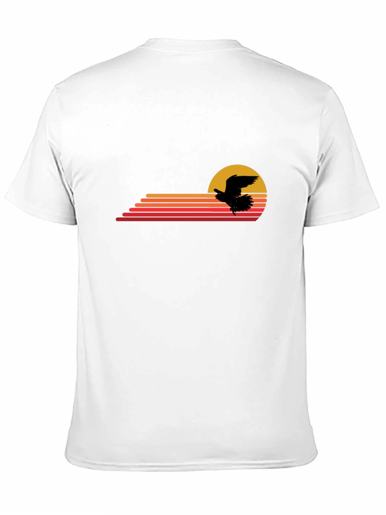 Retro Eagle Sunset T-Shirt - Black