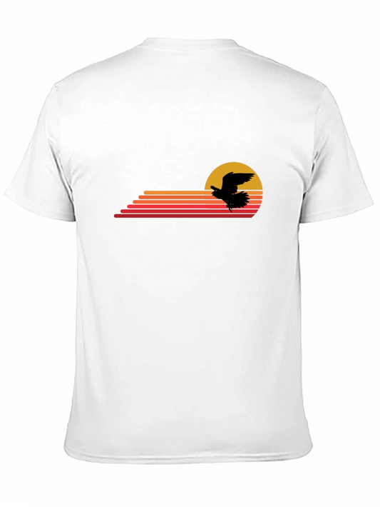 Retro Eagle Sunset T-Shirt - Black
