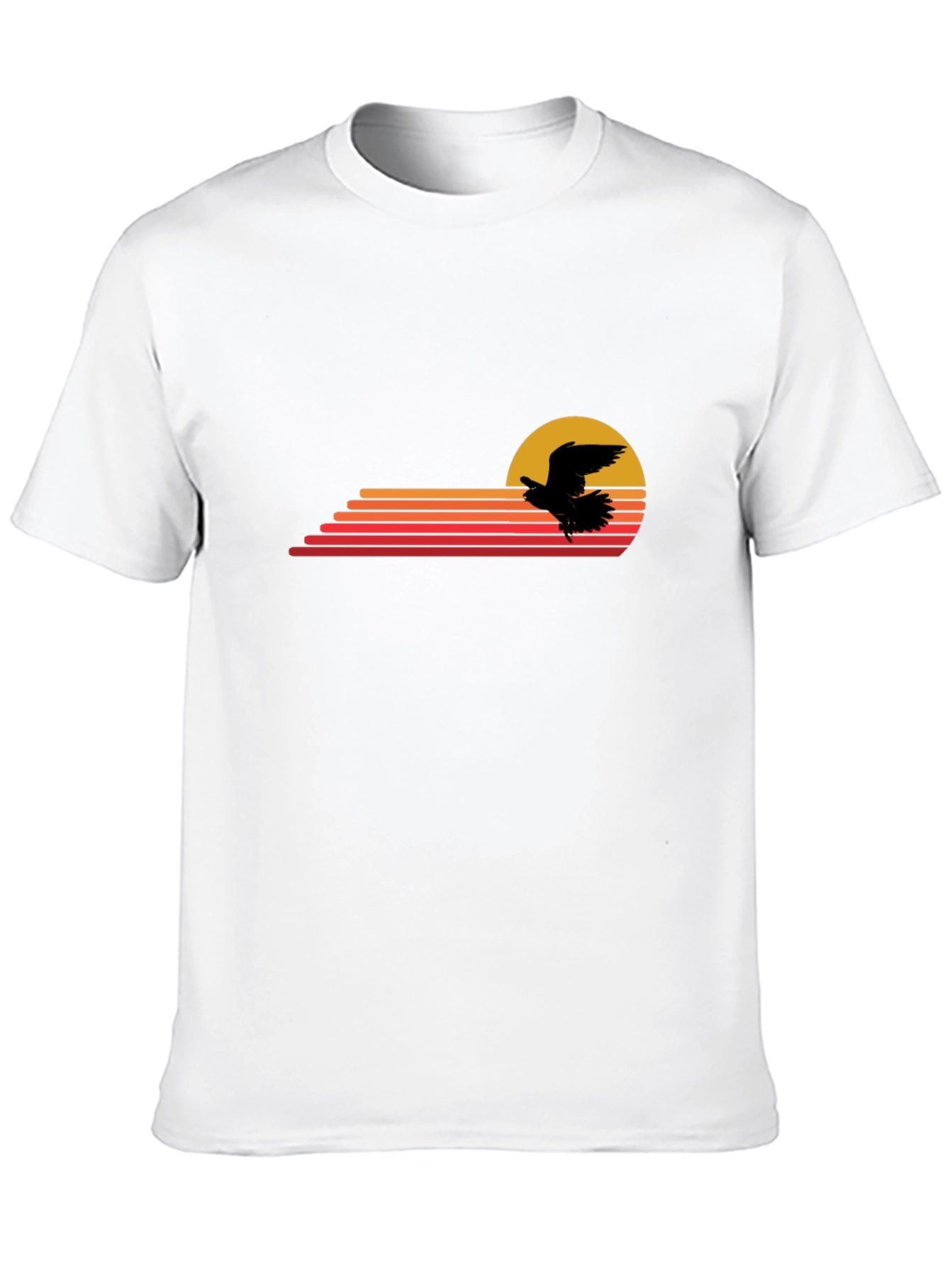 Retro Eagle Sunset T-Shirt - Black